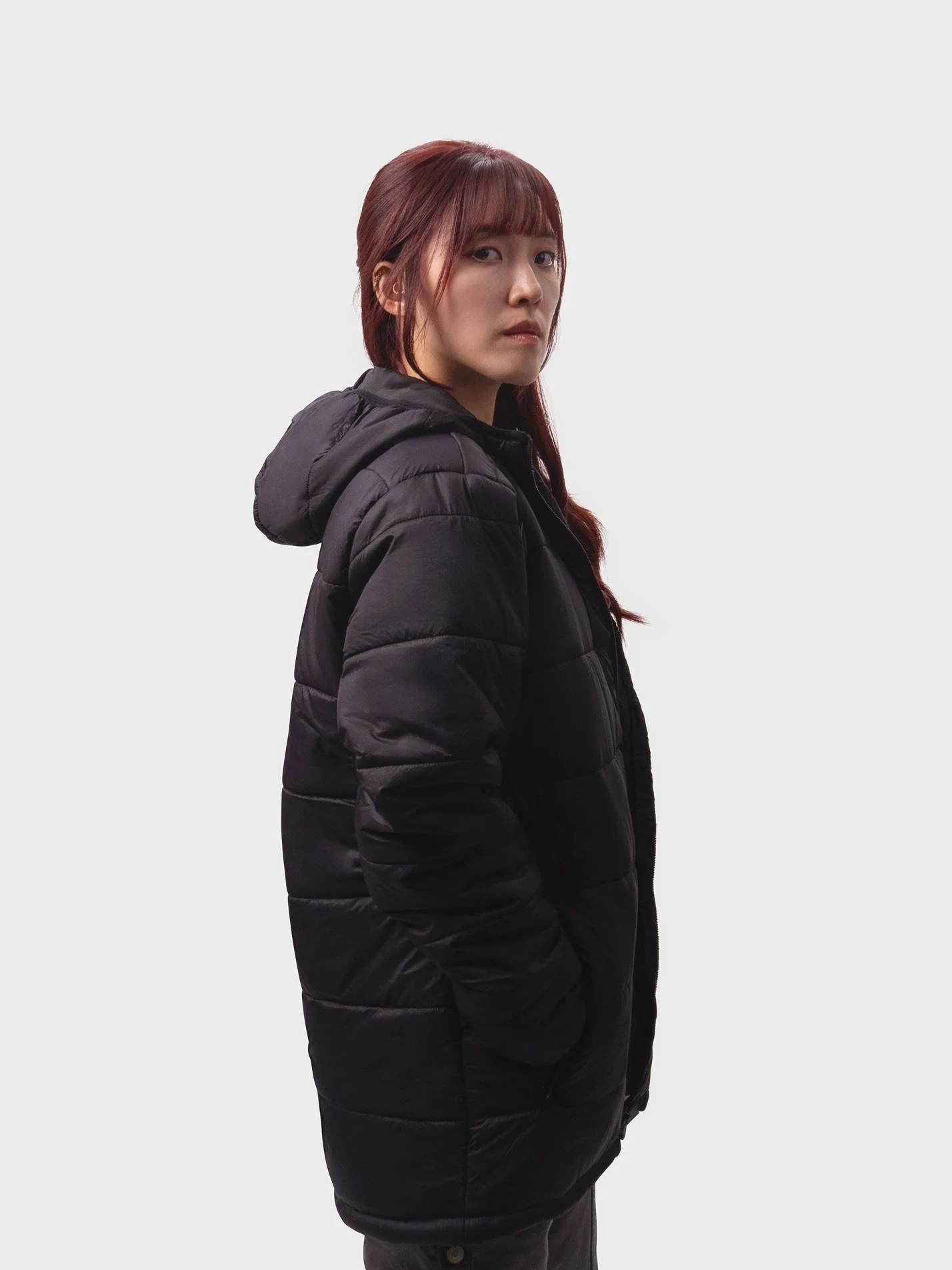 Hughes Hall Cambridge JCR Sustainable Unisex Hooded Puffer Jacket - Image 3
