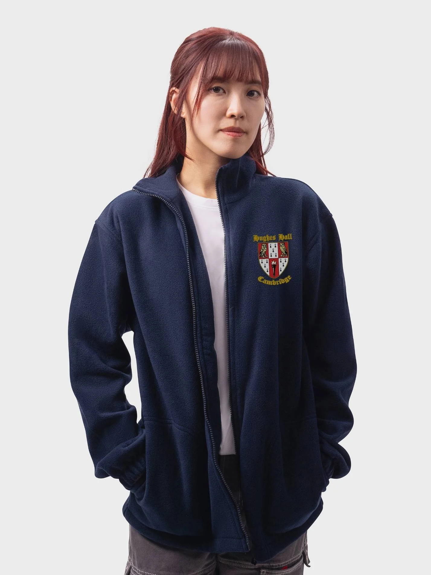 Hughes Hall Cambridge JCR Unisex Polar Full Zip Fleece - Image 2