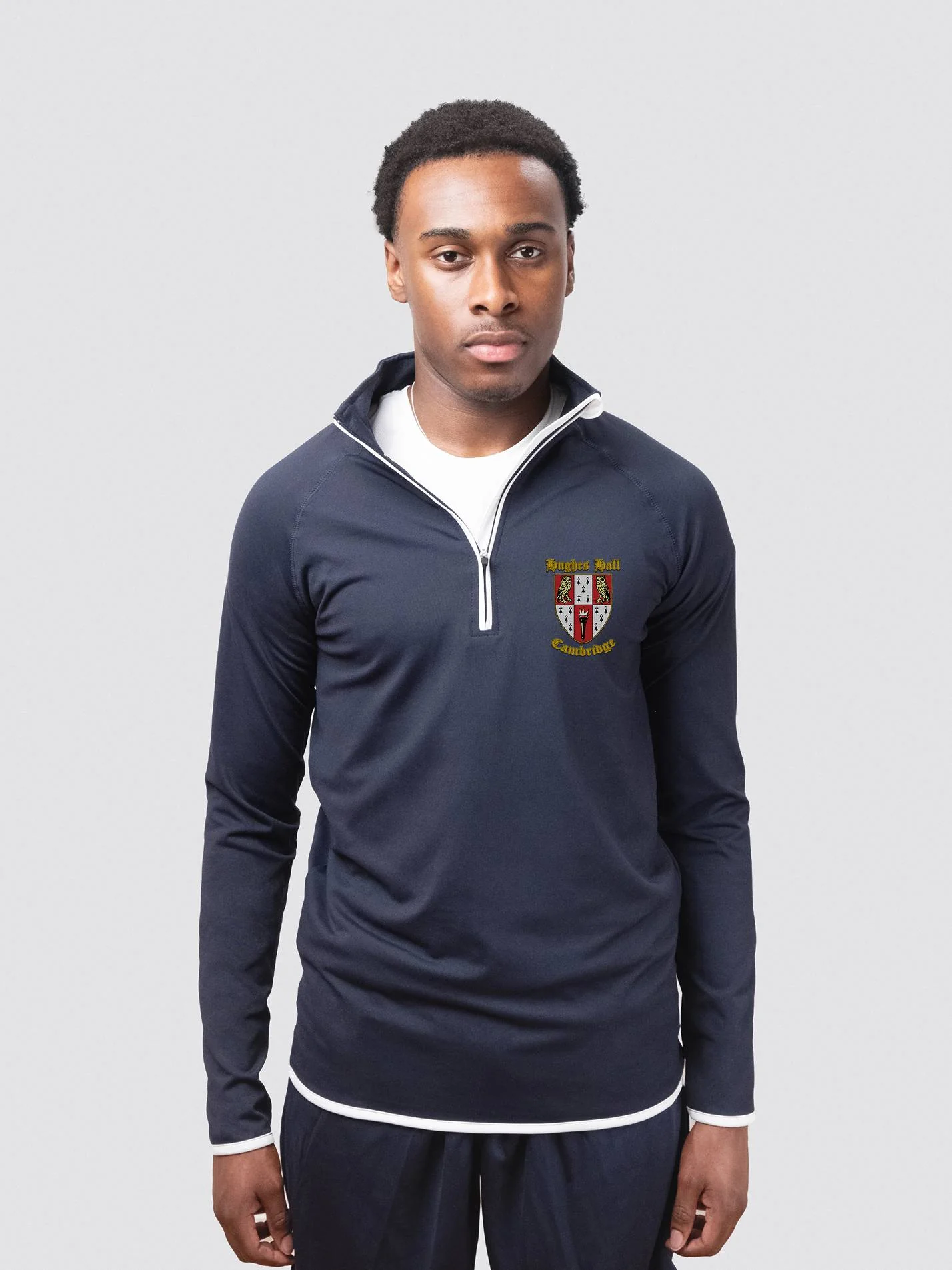 Hughes Hall Cambridge JCR Men's Performance 1/4 Zip Sweatshirt
