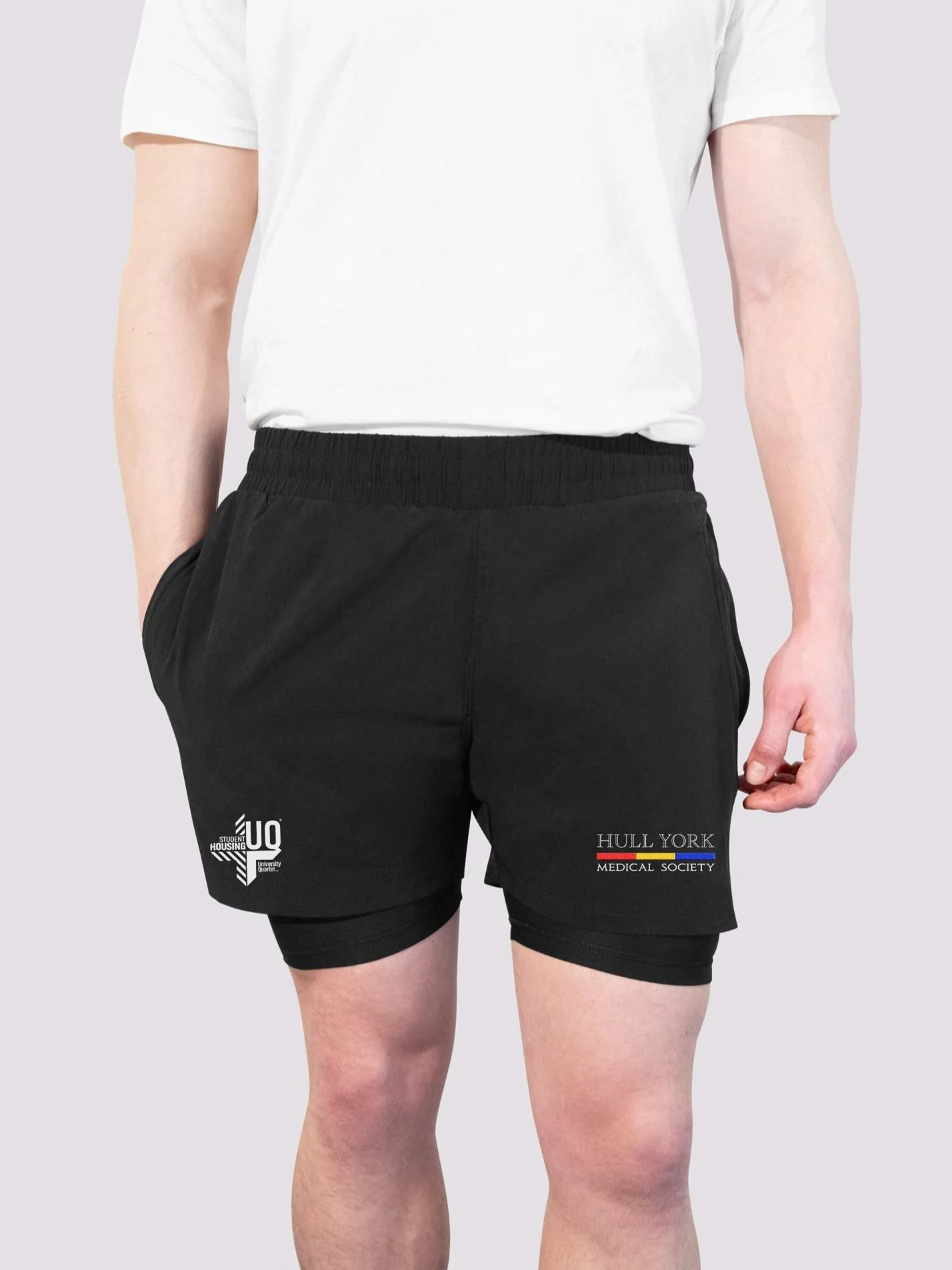 Hull York MedSoc Men's Dual Layer Sports Shorts