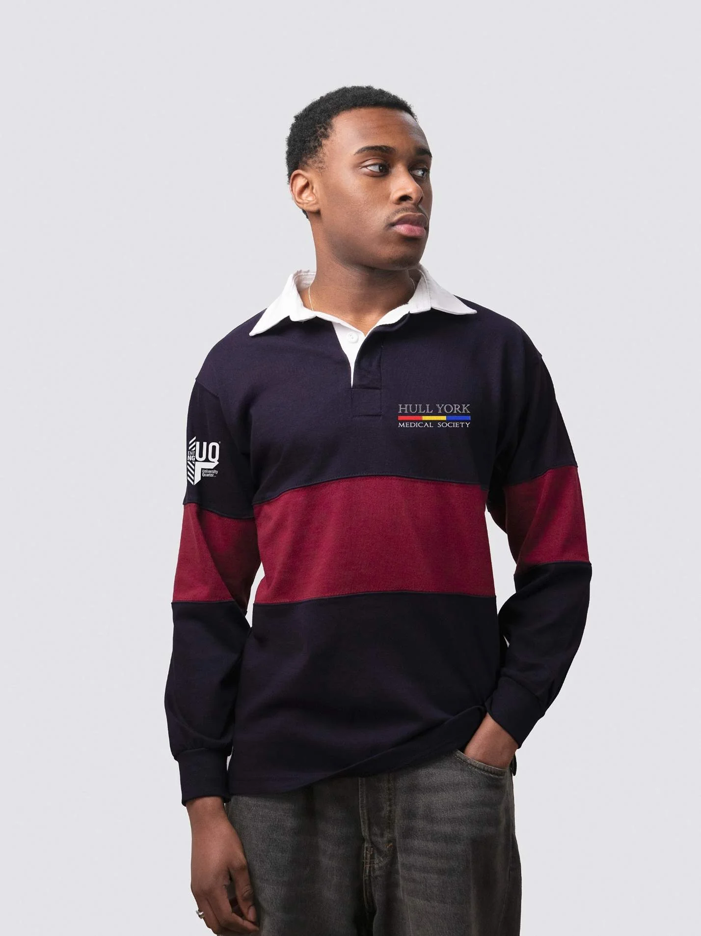 Hull York MedSoc Unisex Panelled Rugby Shirt