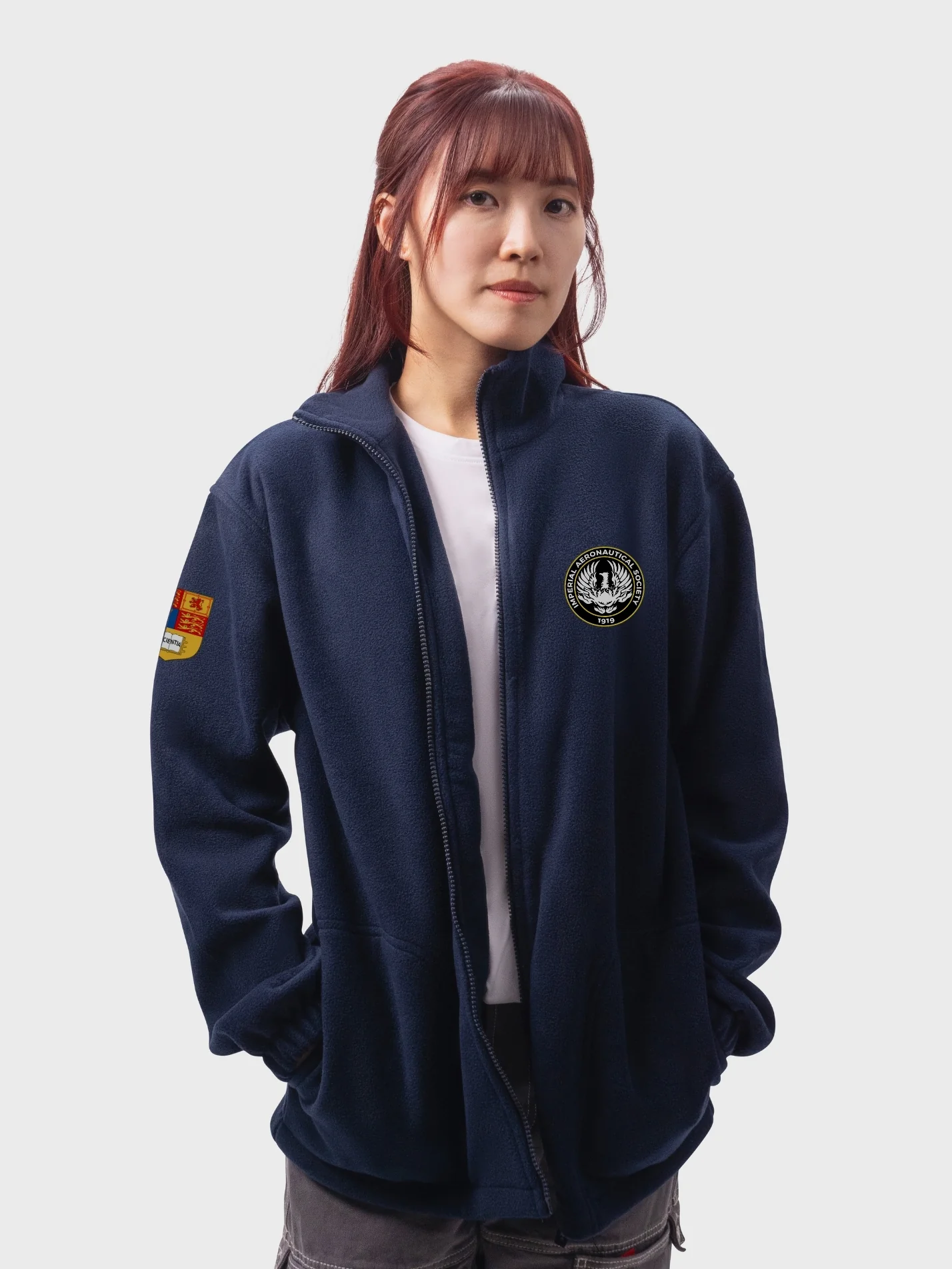 Imperial College Aeronautical Society Unisex Polar Full Zip Fleece - Image 2