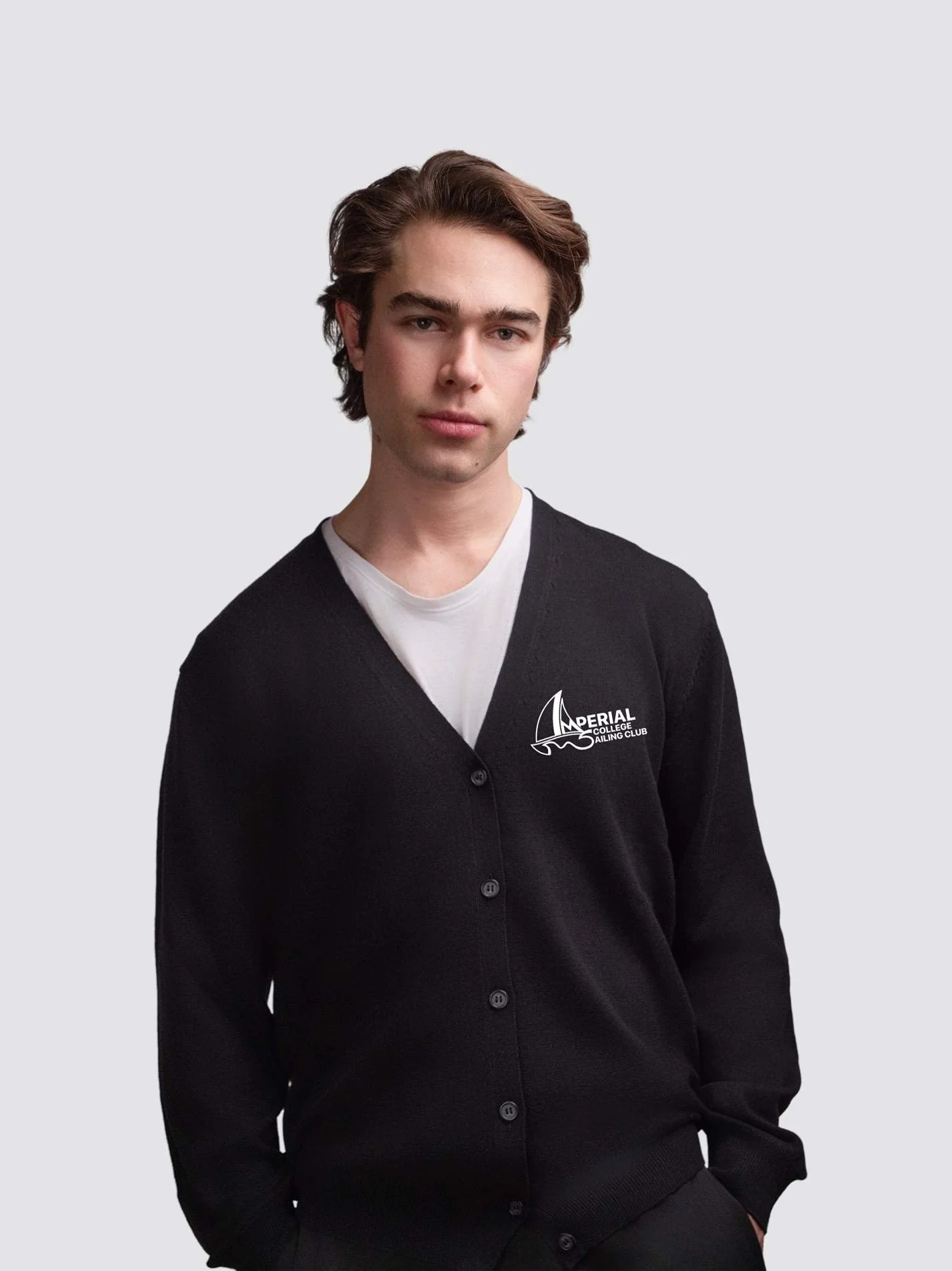 Imperial College Sailing Club Men's V-Neck Knitted Cardigan