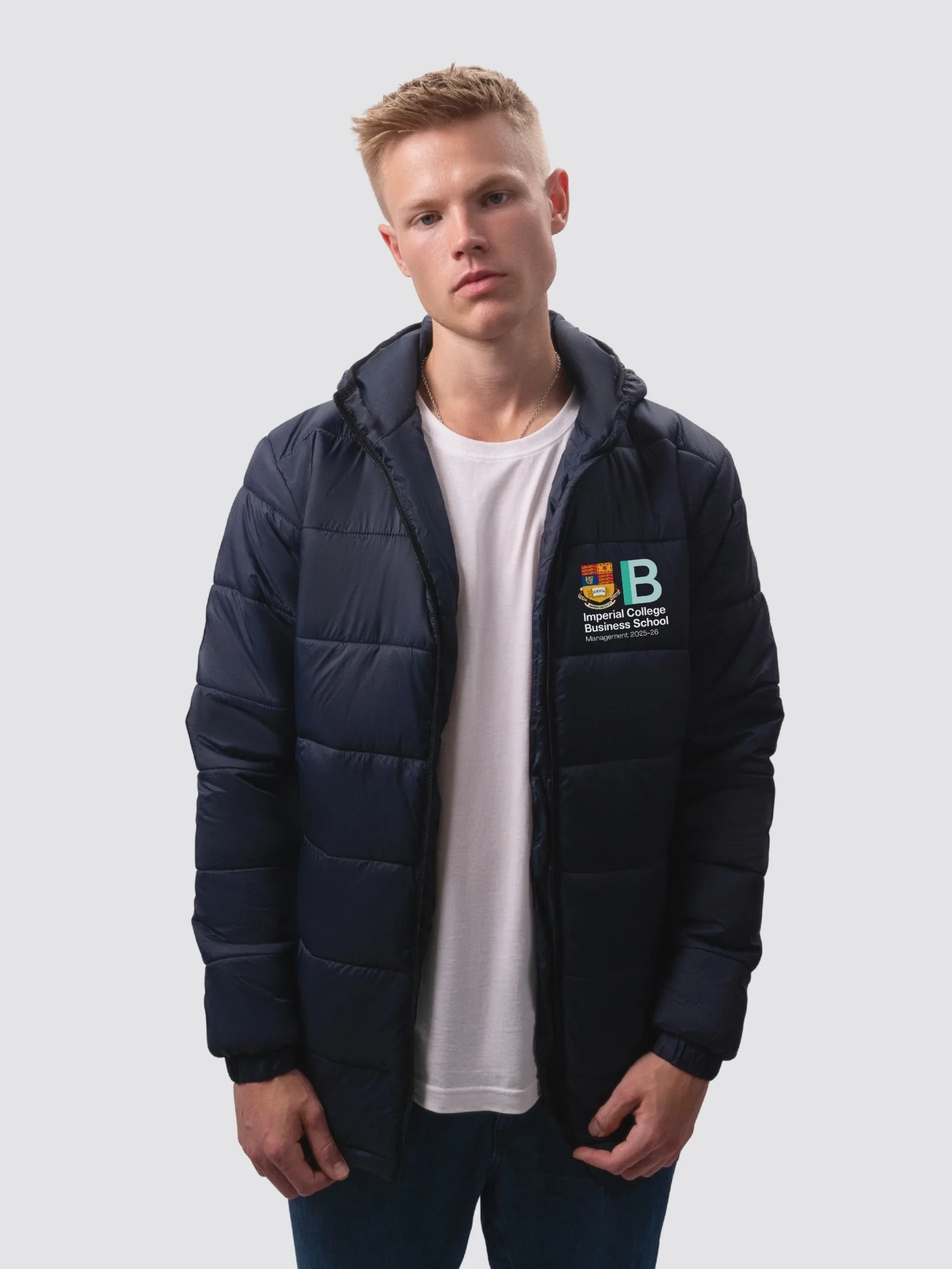Imperial Management Society Sustainable Unisex Hooded Puffer Jacket - Image 5