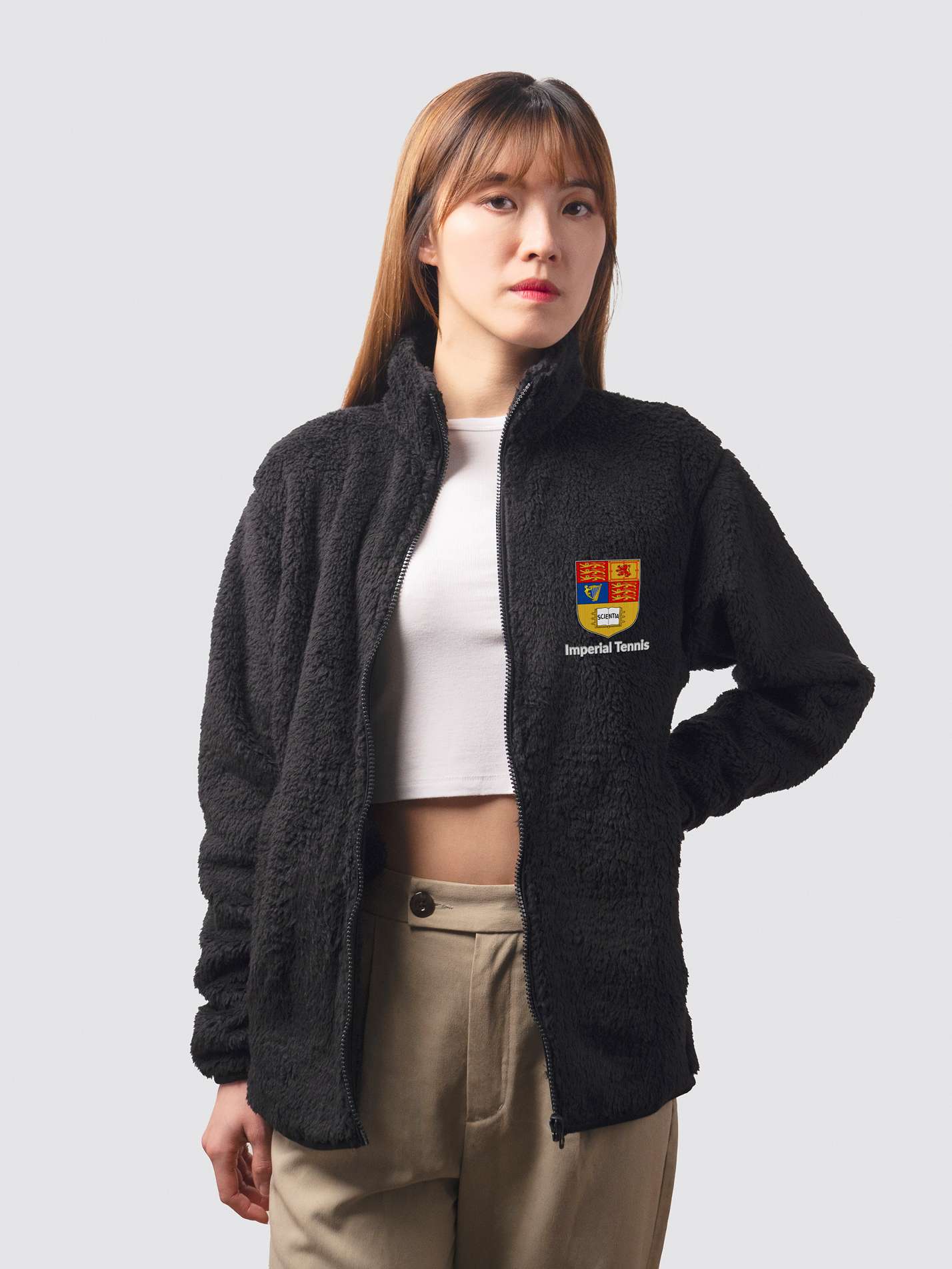 Imperial Tennis Unisex Sherpa Fleece Zipped Jacket