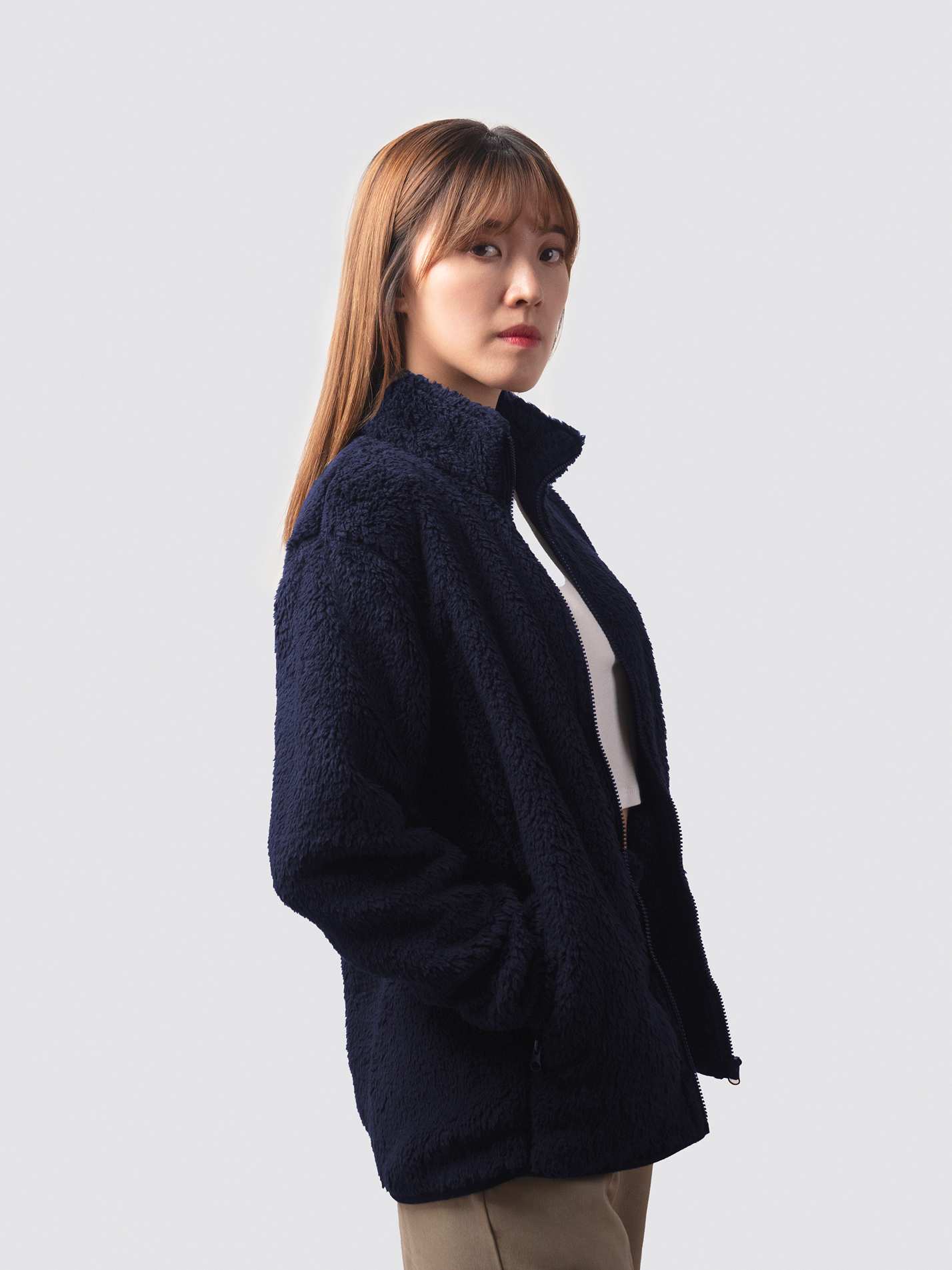 Imperial Tennis Unisex Sherpa Fleece Zipped Jacket - Image 4