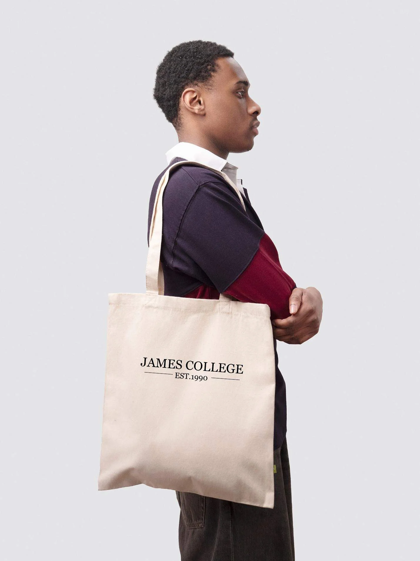James College York Organic Printed Cotton Tote Bag