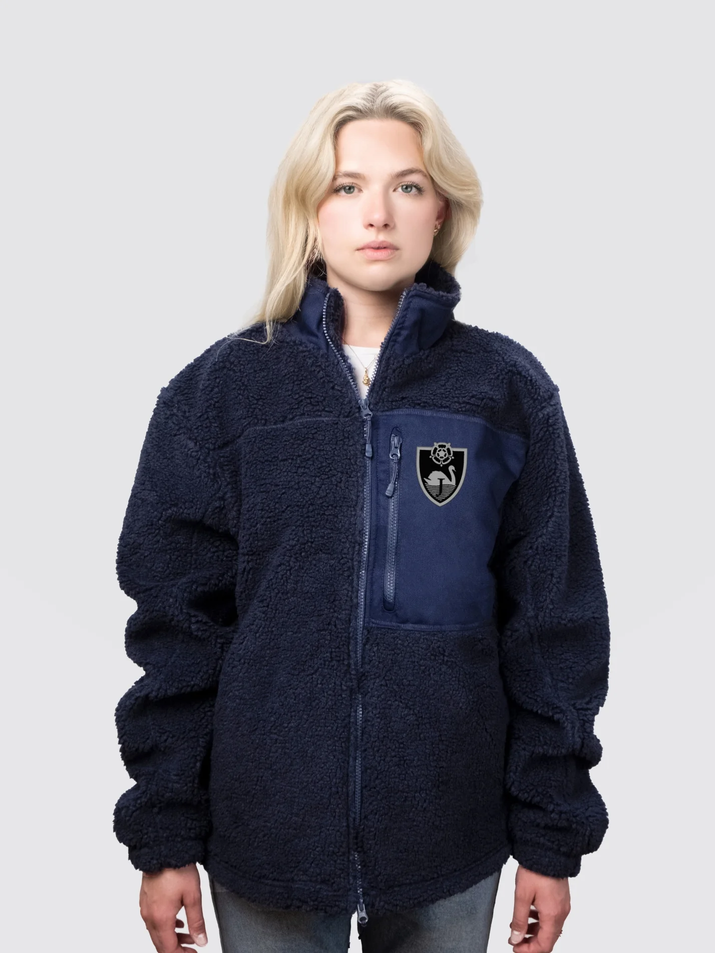 James College York Unisex Fluffy Sherpa Fleece Jacket - Image 6