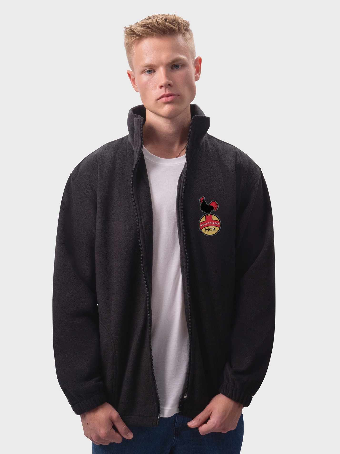 Jesus College Cambridge MCR Modern Logo Unisex Polar Full Zip Fleece