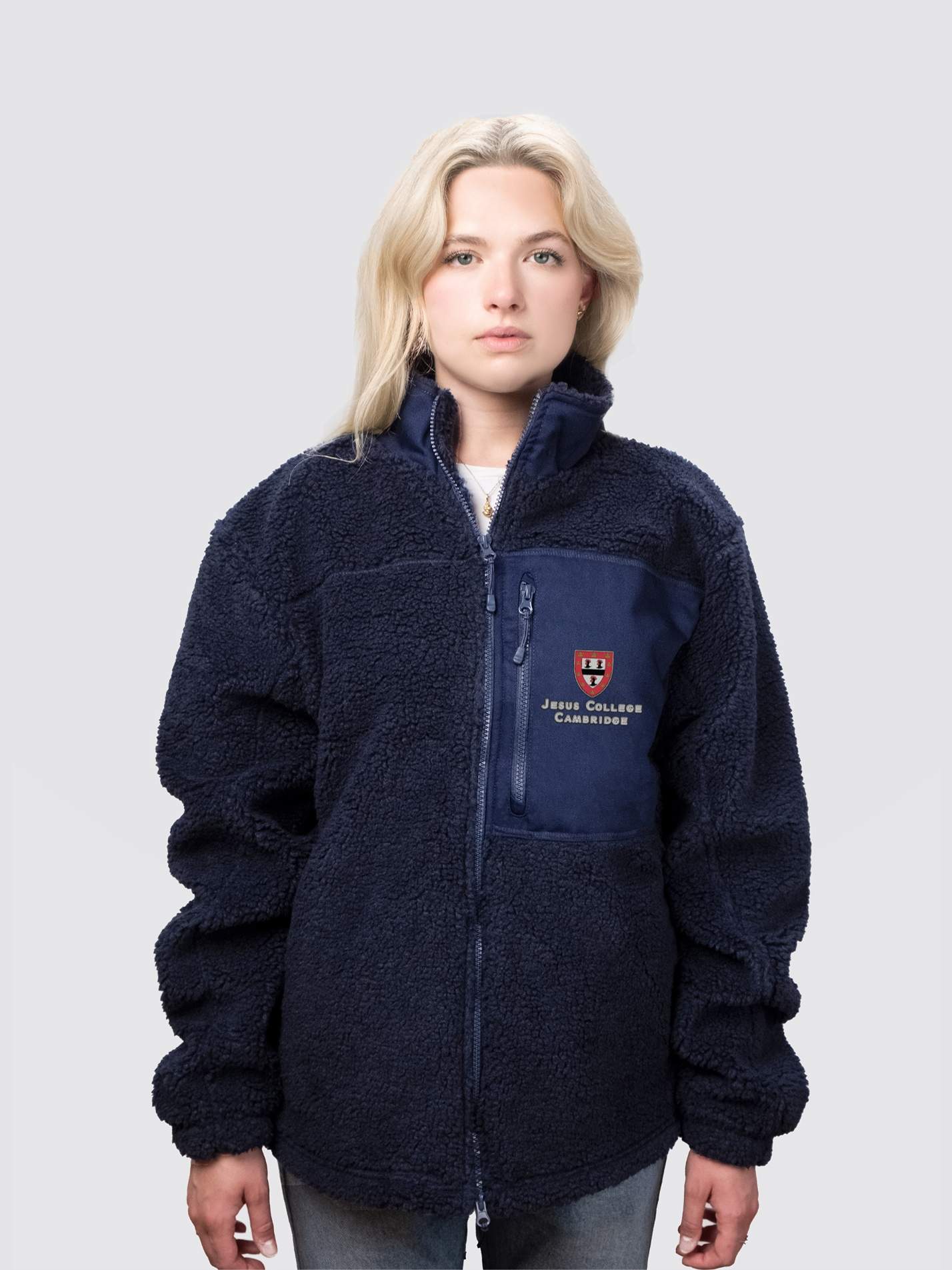 Jesus College Cambridge MCR Unisex Fluffy Sherpa Fleece Jacket