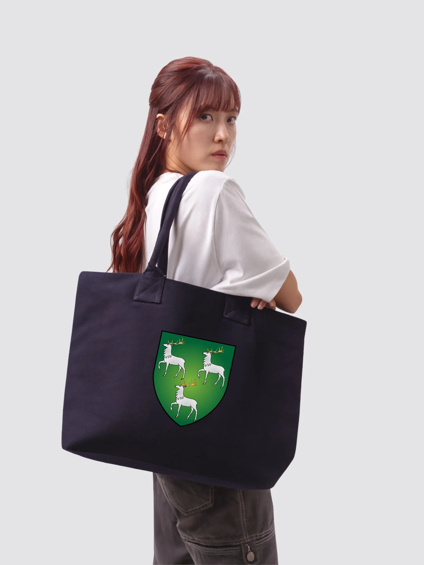 Jesus College Oxford MCR Cotton Canvas Printed Shopper Bag - Image 3