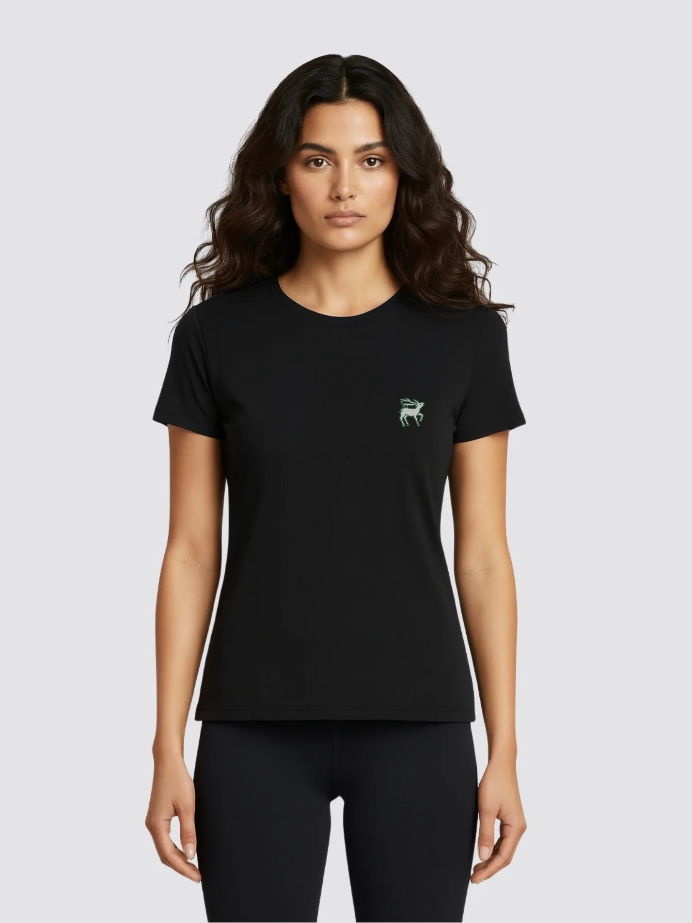 Jesus College Oxford MCR Stag Logo Ladies Fit Performance T-Shirt