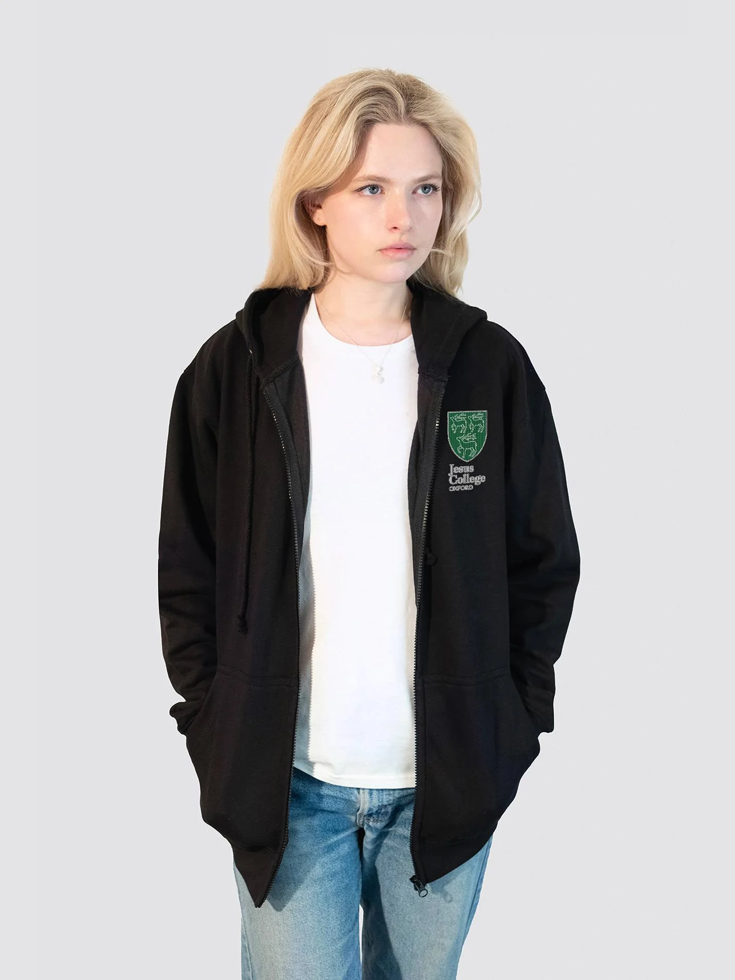 Jesus College Oxford MCR Zip-Up Unisex Hoodie
