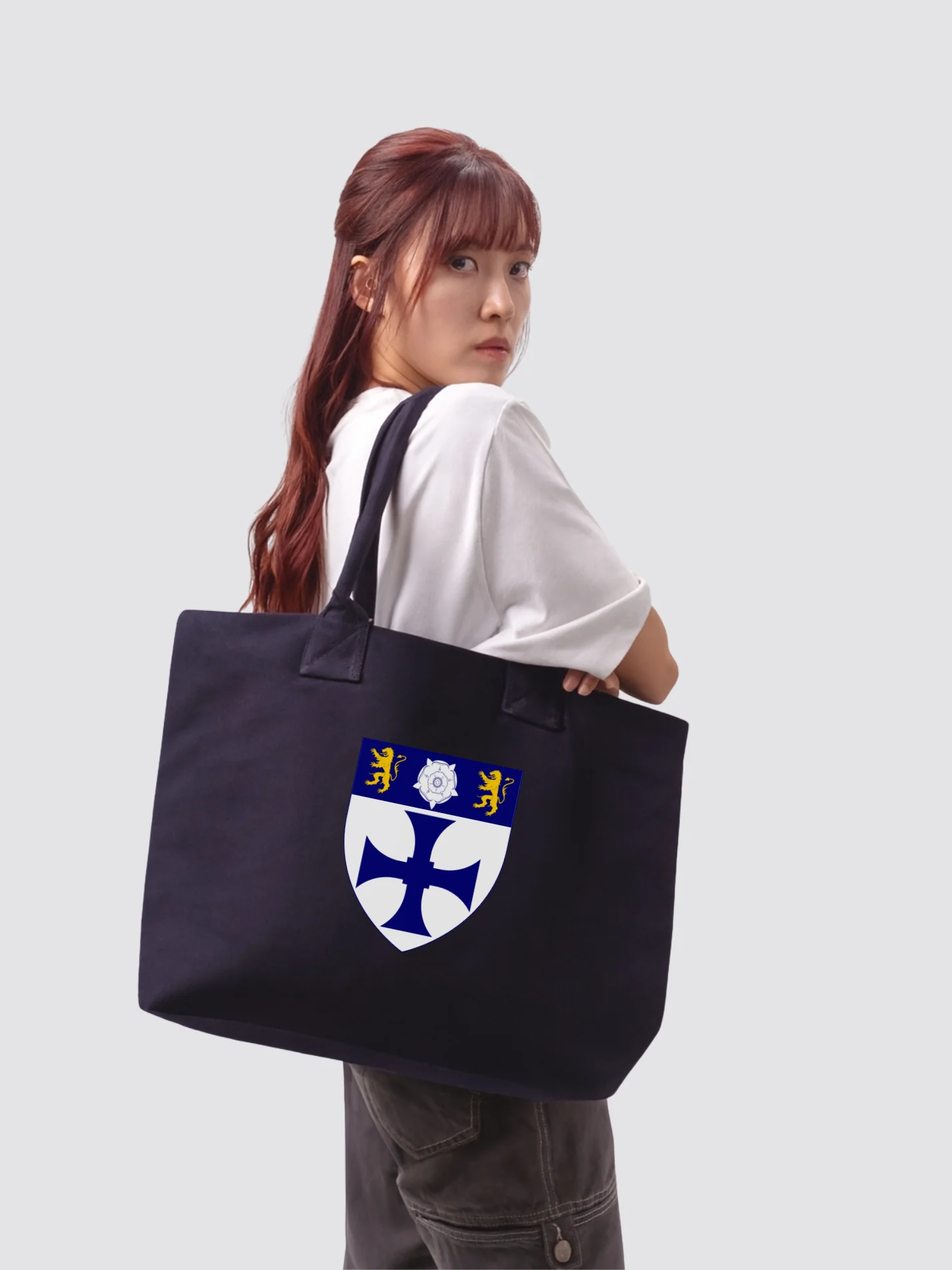 John Snow College Durham Cotton Canvas Printed Shopper Bag