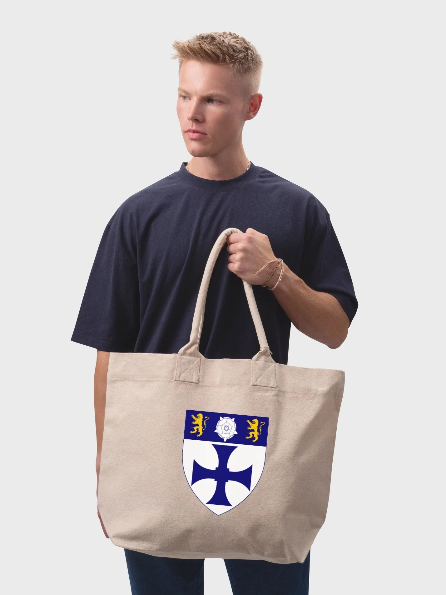 John Snow College Durham Cotton Canvas Printed Shopper Bag - Image 2