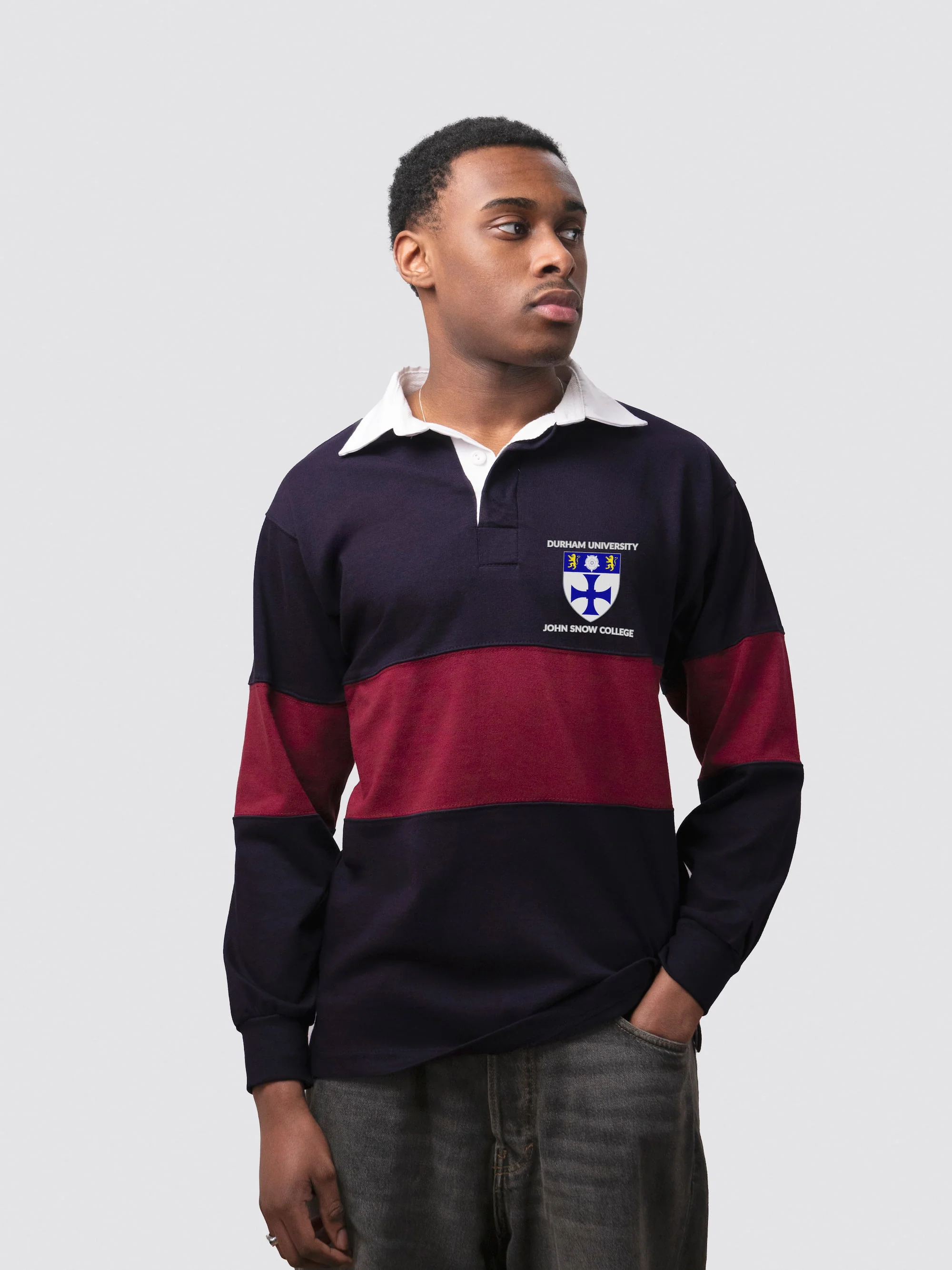 John Snow College Durham Unisex Panelled Rugby Shirt