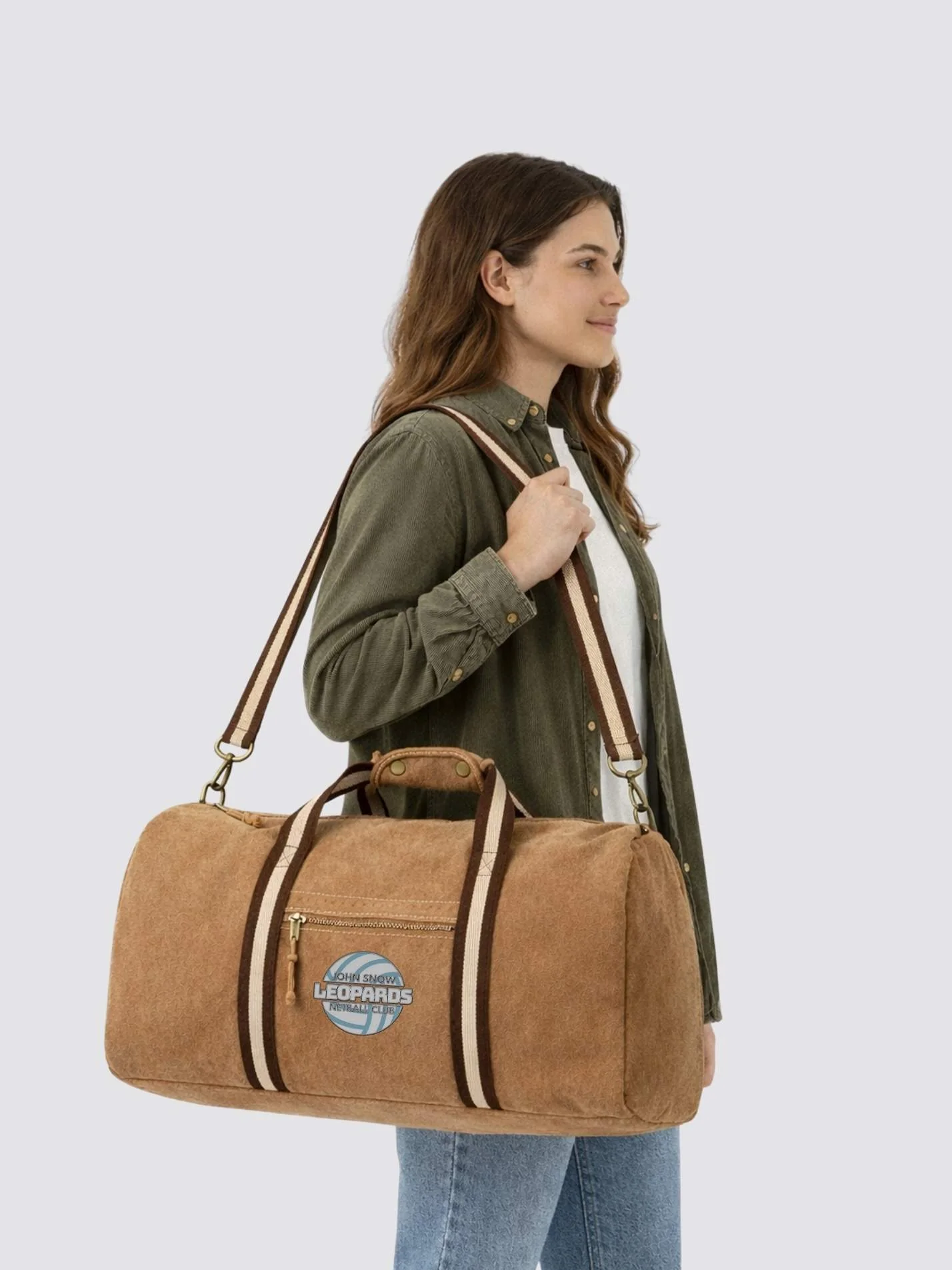 John Snow Netball Club Vintage Canvas Weekender Holdall