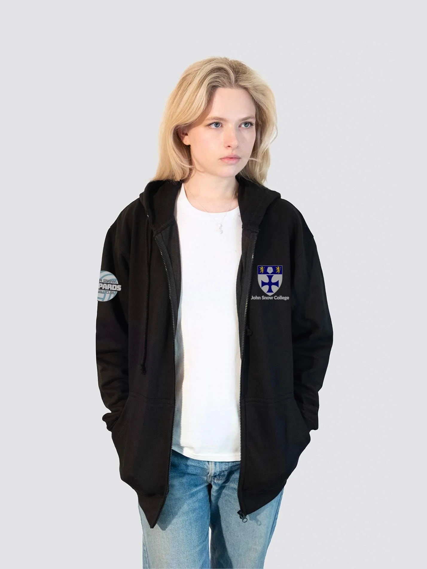 John Snow Netball Club Zip-Up Unisex Hoodie