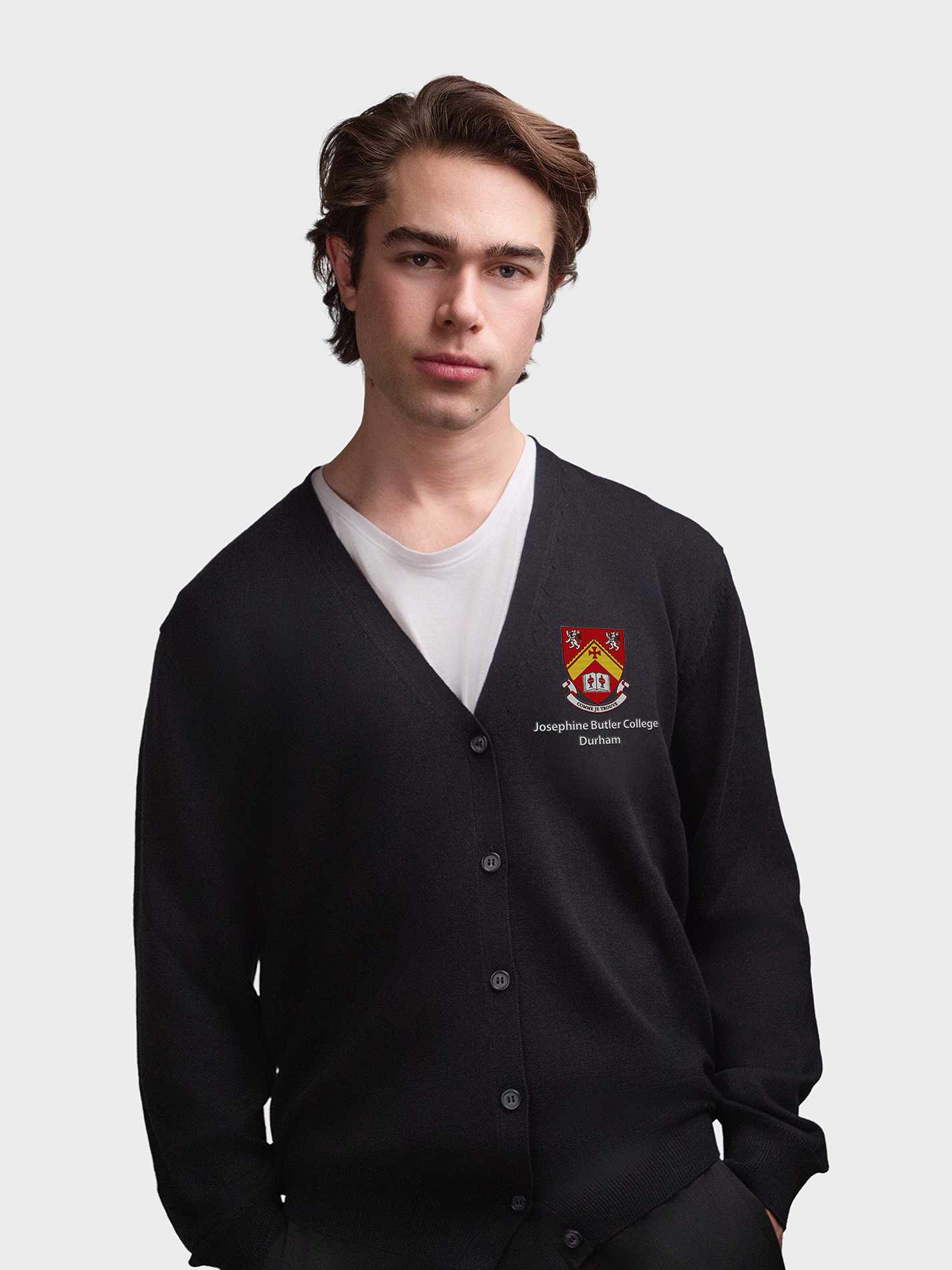 Josephine Butler College Durham JCR Men's V-Neck Knitted Cardigan