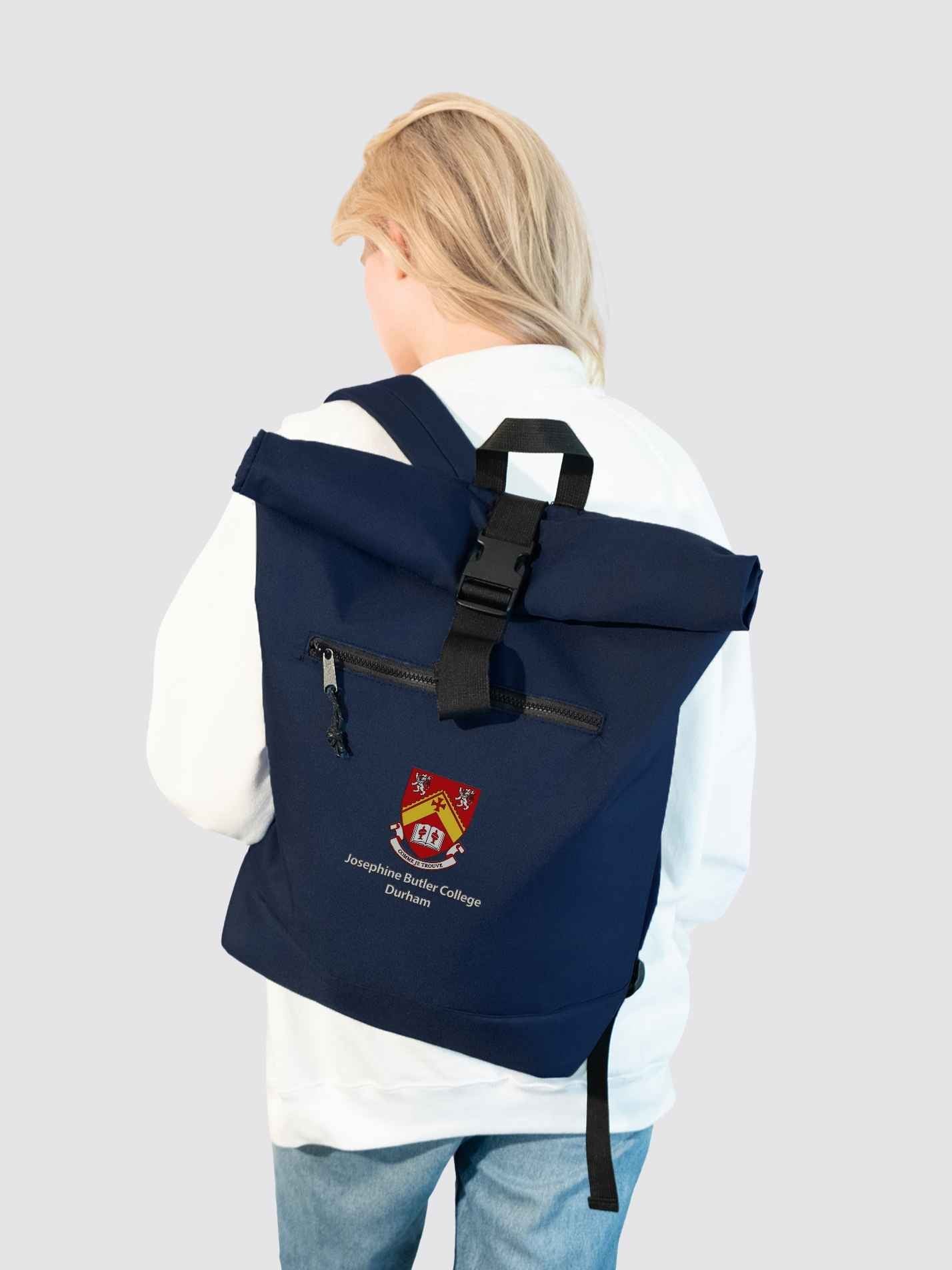 Josephine Butler College Durham JCR Roll Top Backpack - Image 3
