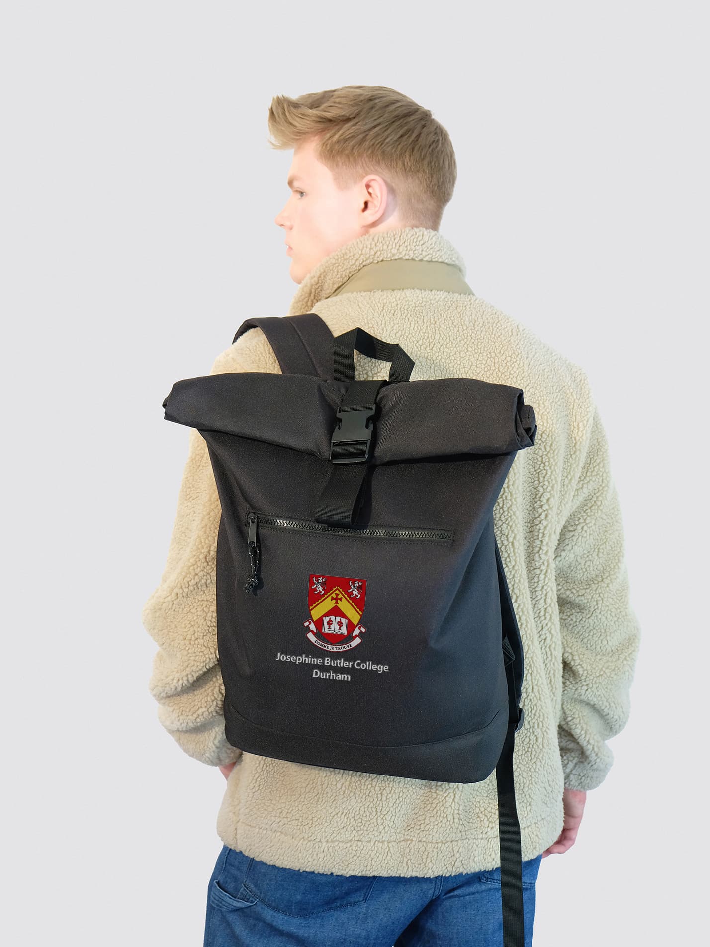 Josephine Butler College Durham JCR Roll Top Backpack - Image 6