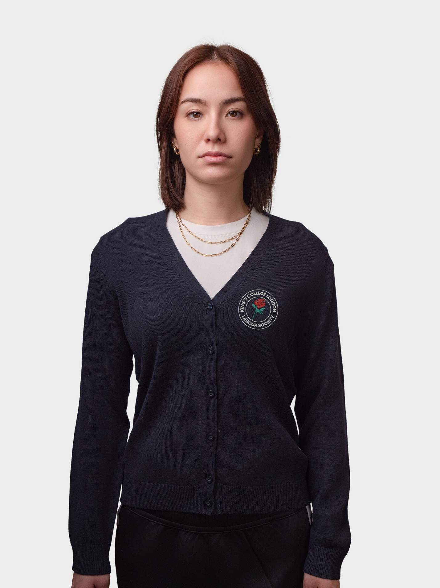KCL Labour Ladies V-Neck Knitted Cardigan - Image 4