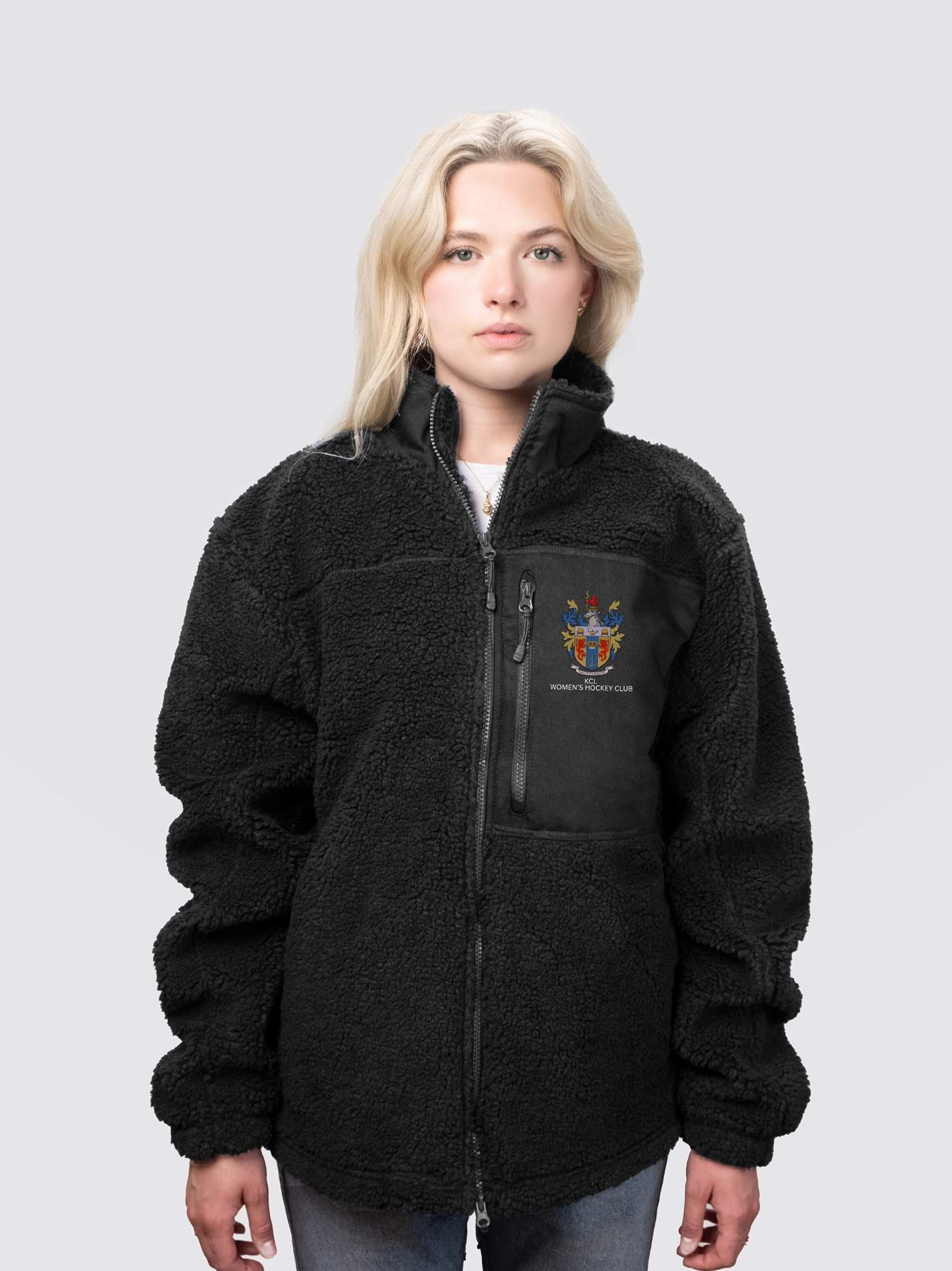 KCL Women’s Hockey Club Unisex Fluffy Sherpa Fleece Jacket