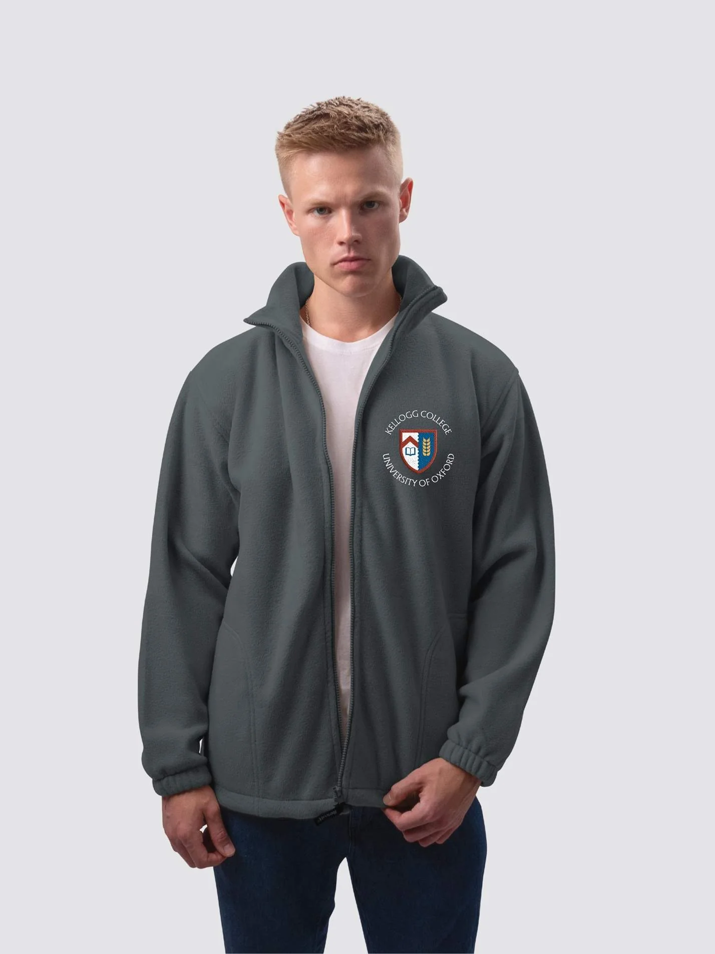 Kellogg College Oxford MCR Unisex Polar Full Zip Fleece - Image 8