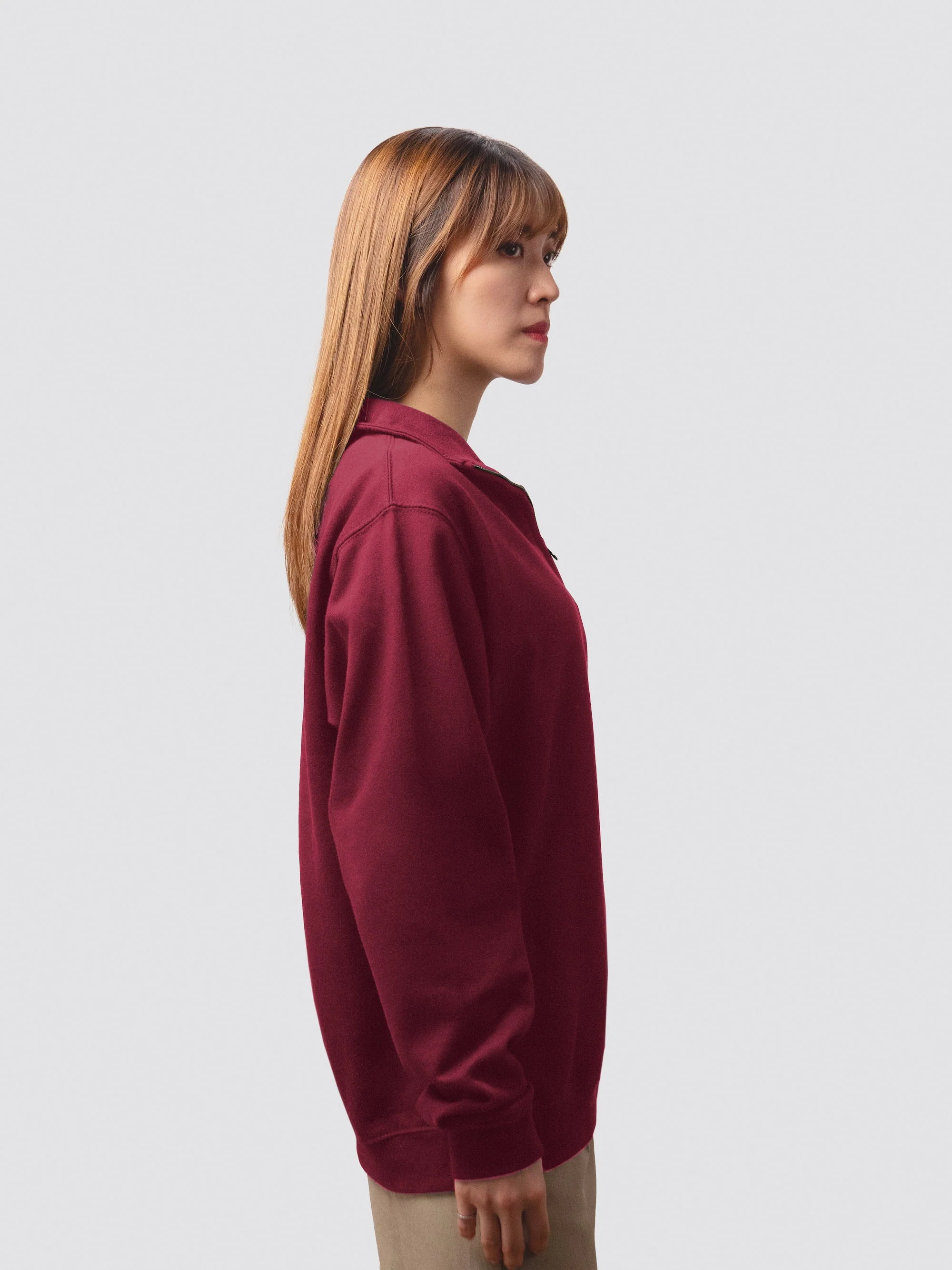 King's College Cambridge Unisex 1/4 Zip Sweatshirt - Image 7