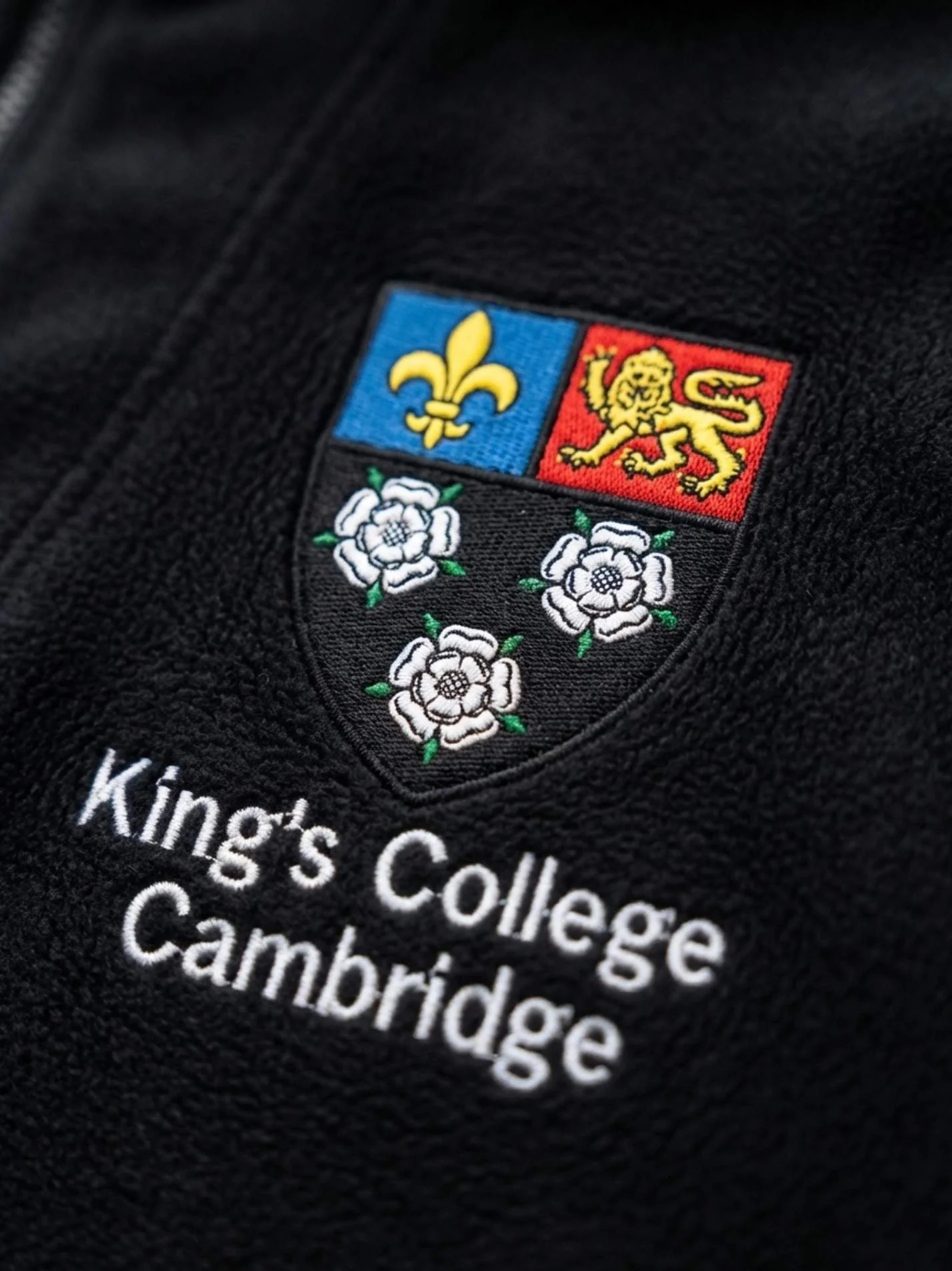 King's College Cambridge Unisex Polar Full Zip Fleece - Image 3