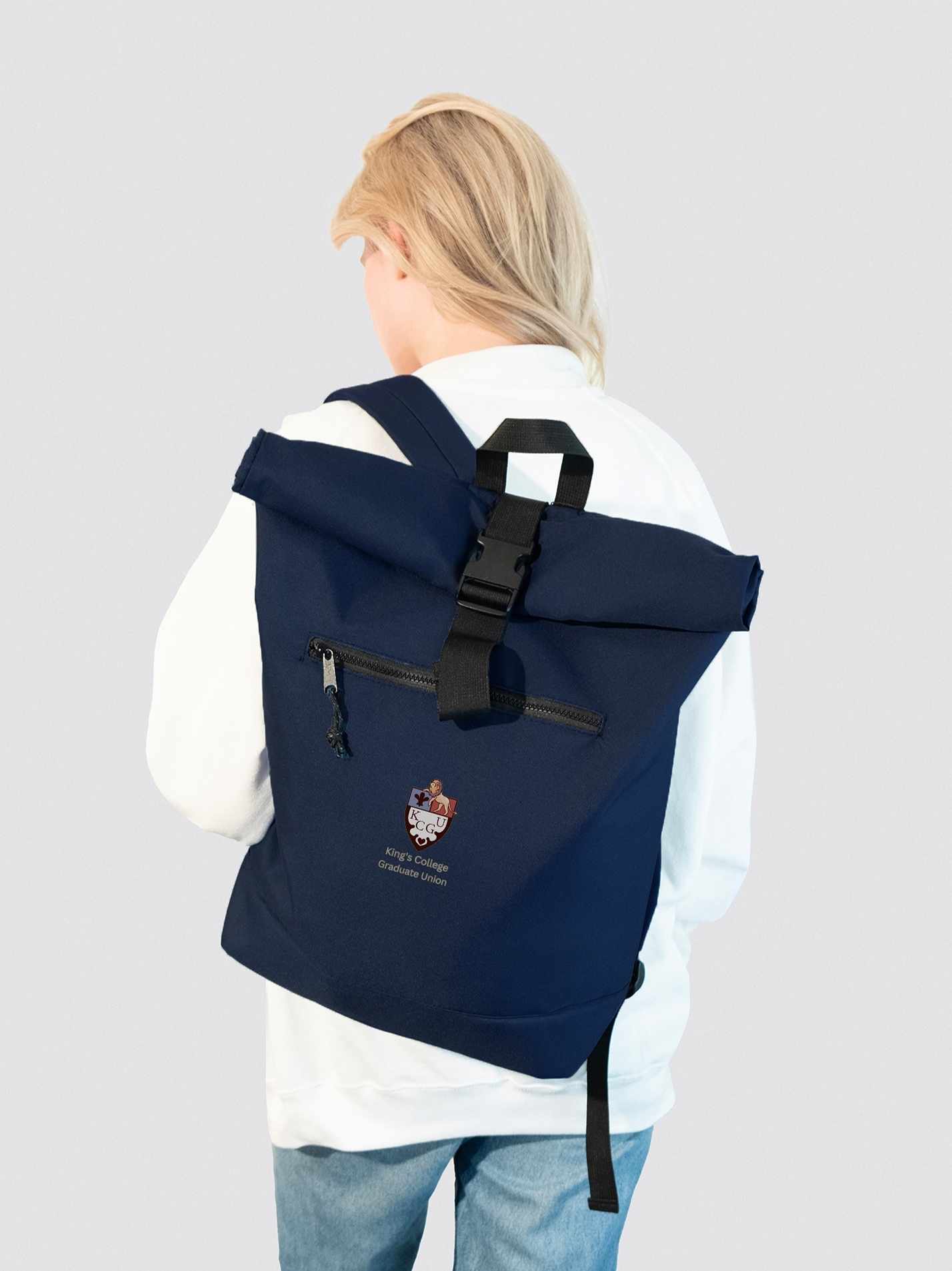 King's College Graduate Union Roll Top Backpack - Image 4