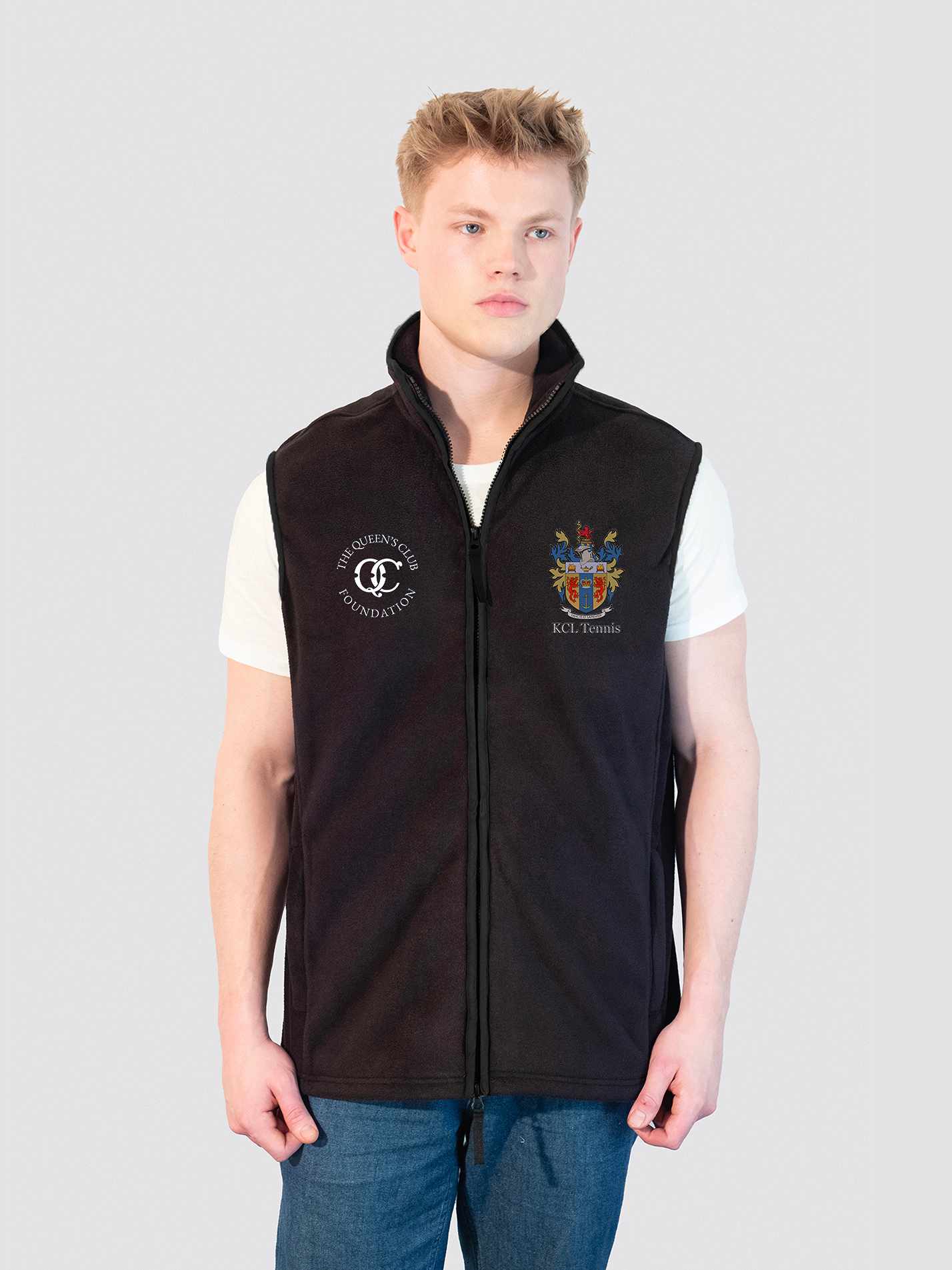 Kings College London Tennis Club Men's Heritage Gilet Fleece - Image 3