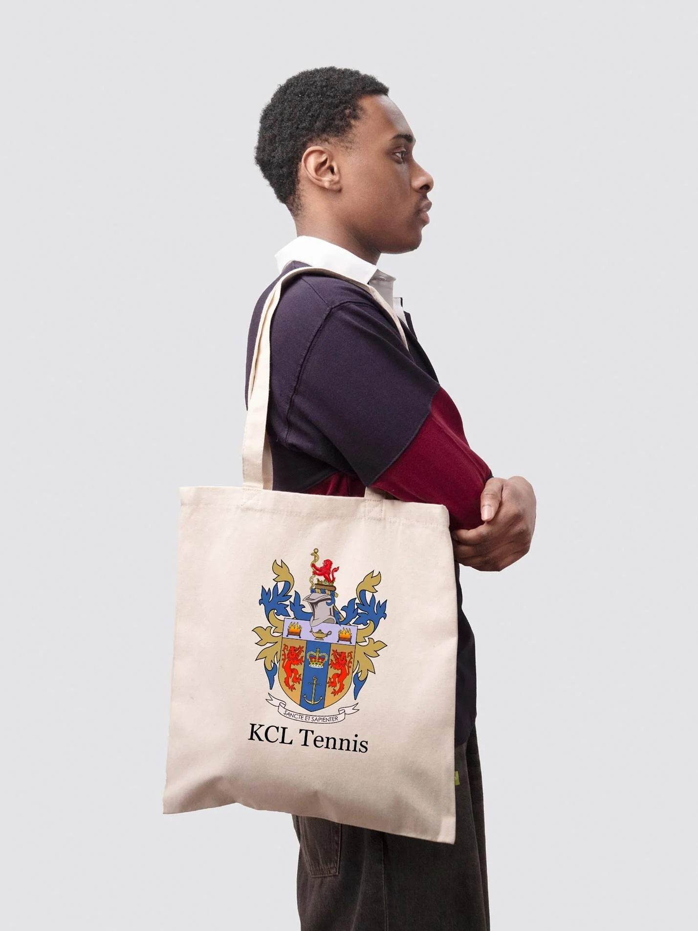 Kings College London Tennis Club Organic Cotton Printed Tote Bag