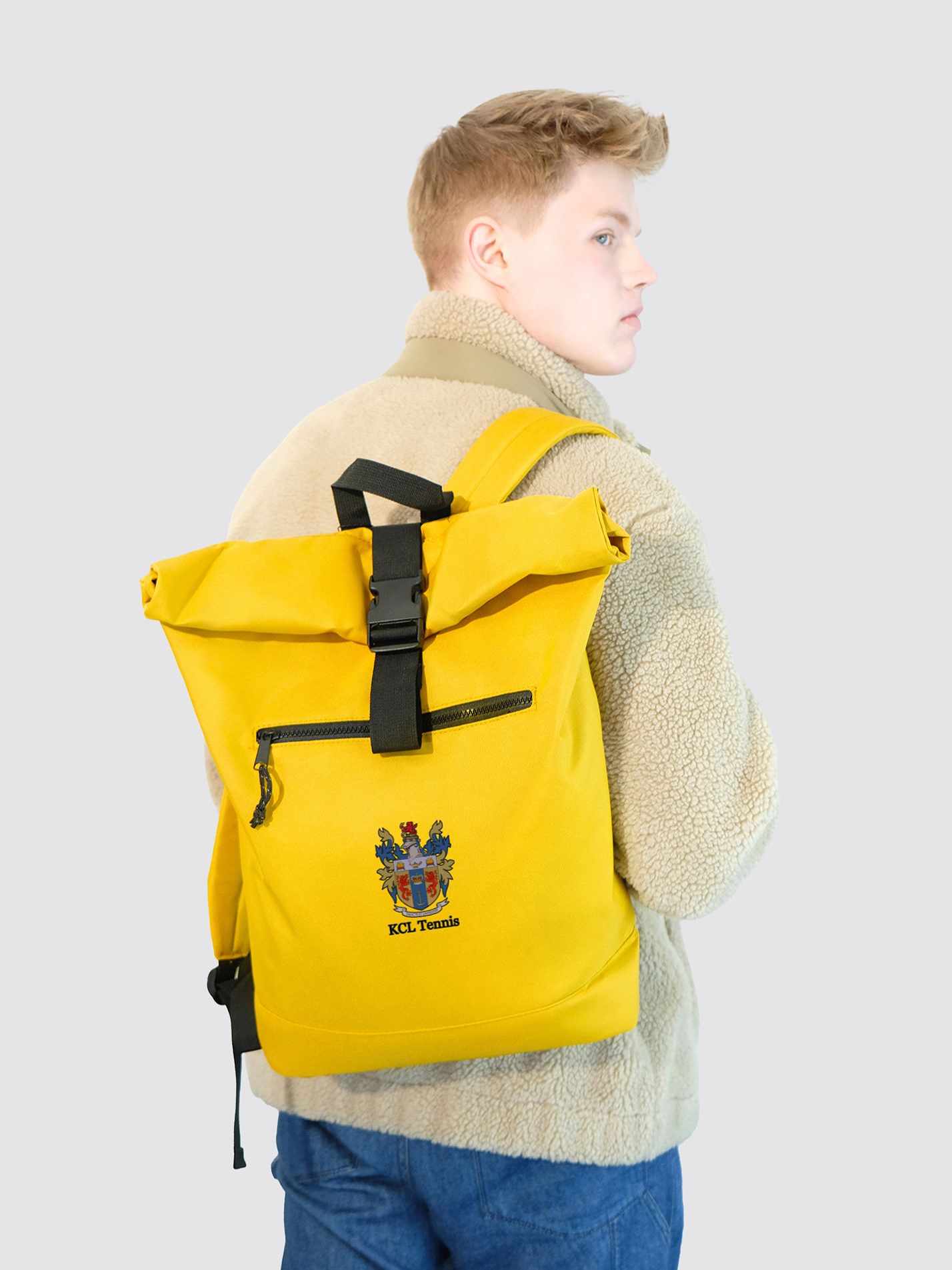 Kings College London Tennis Club Roll Top Backpack - Image 6