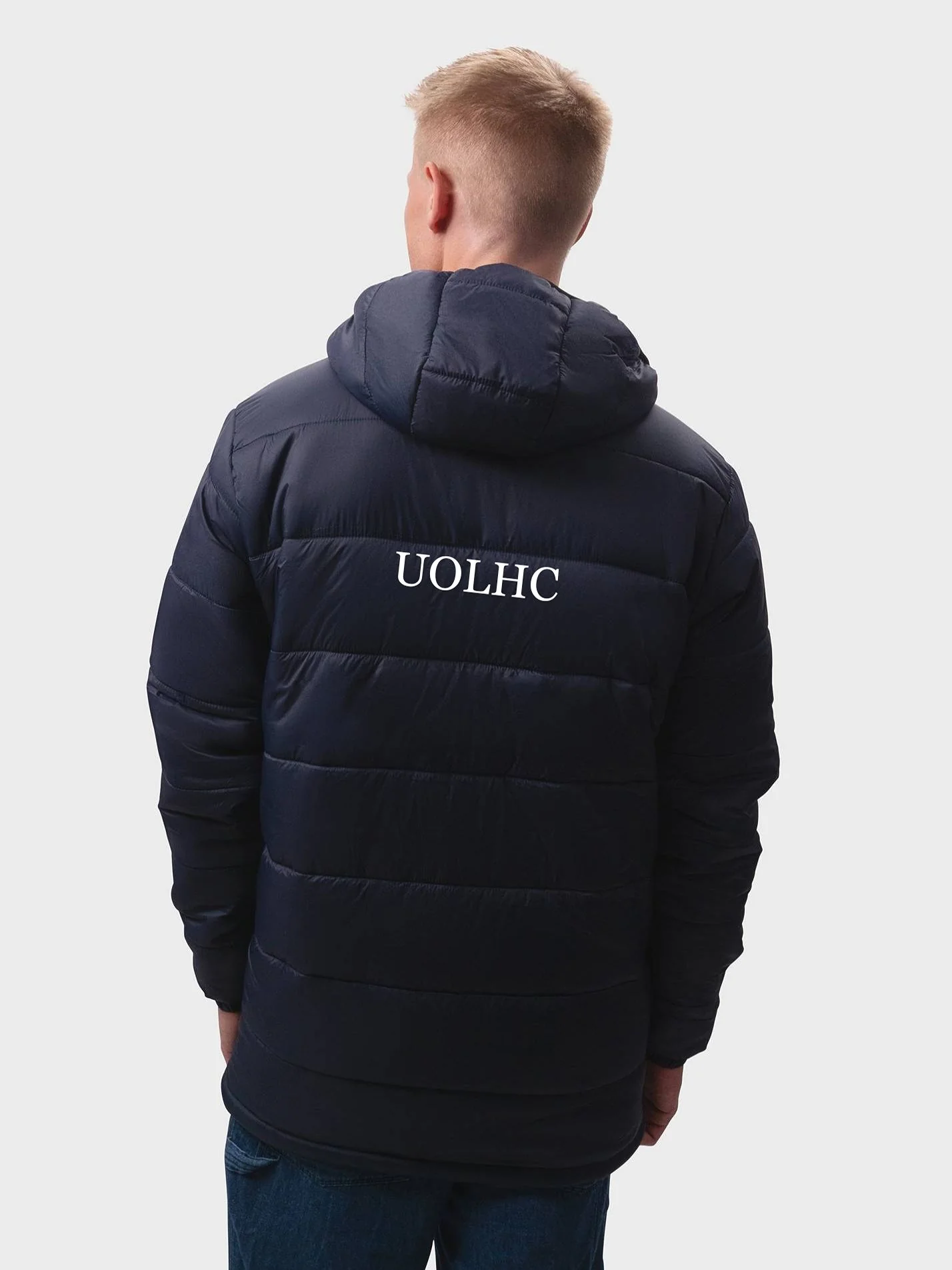 Leicester Hockey Sustainable Unisex Hooded Puffer Jacket - Image 2
