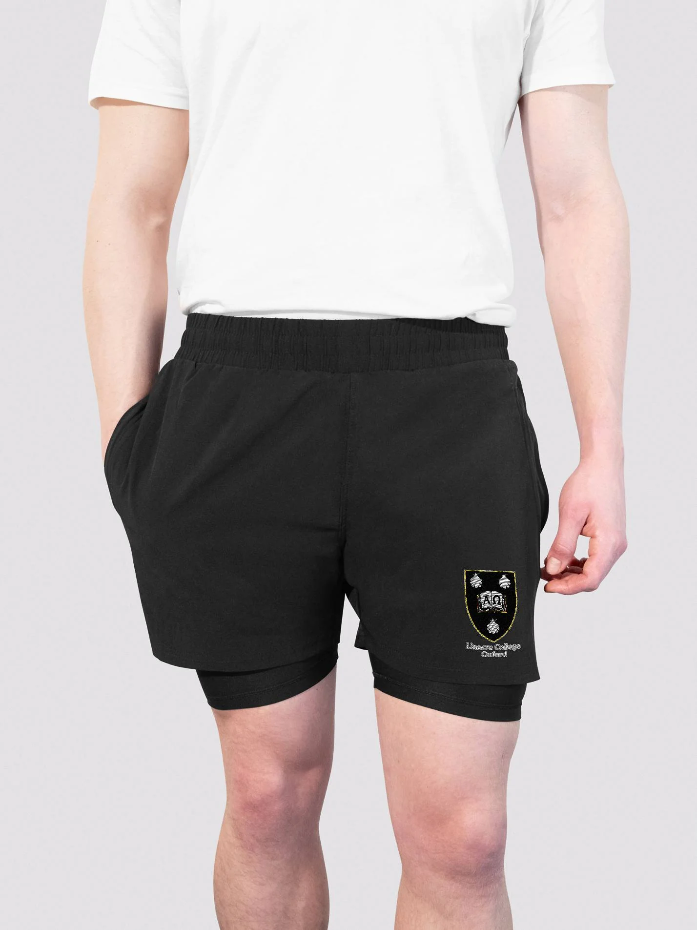 Linacre College Oxford Men's Dual Layer Sports Shorts