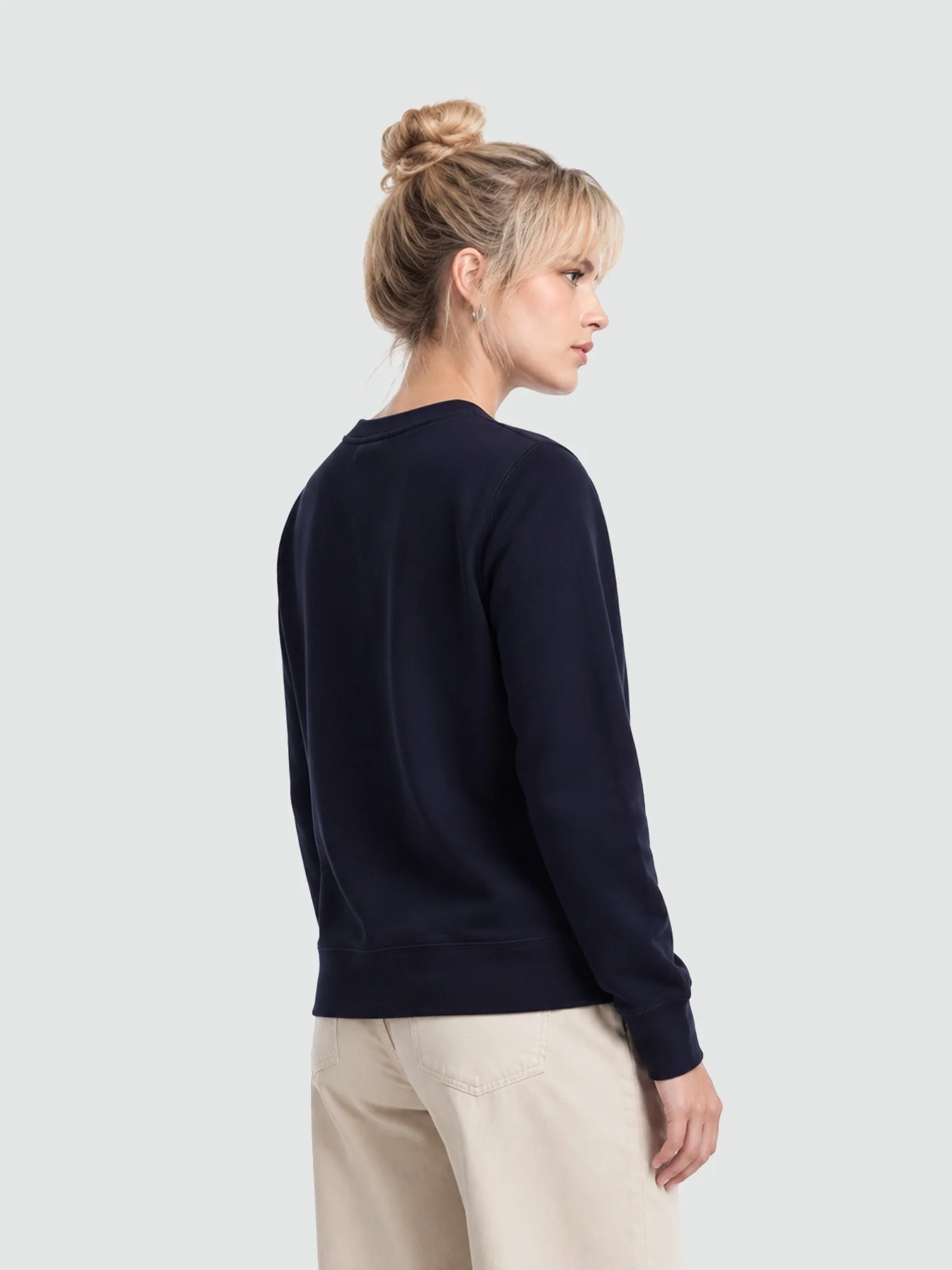 Linacre College Oxford Ladies Fit Heavyweight Sweatshirt - Image 3
