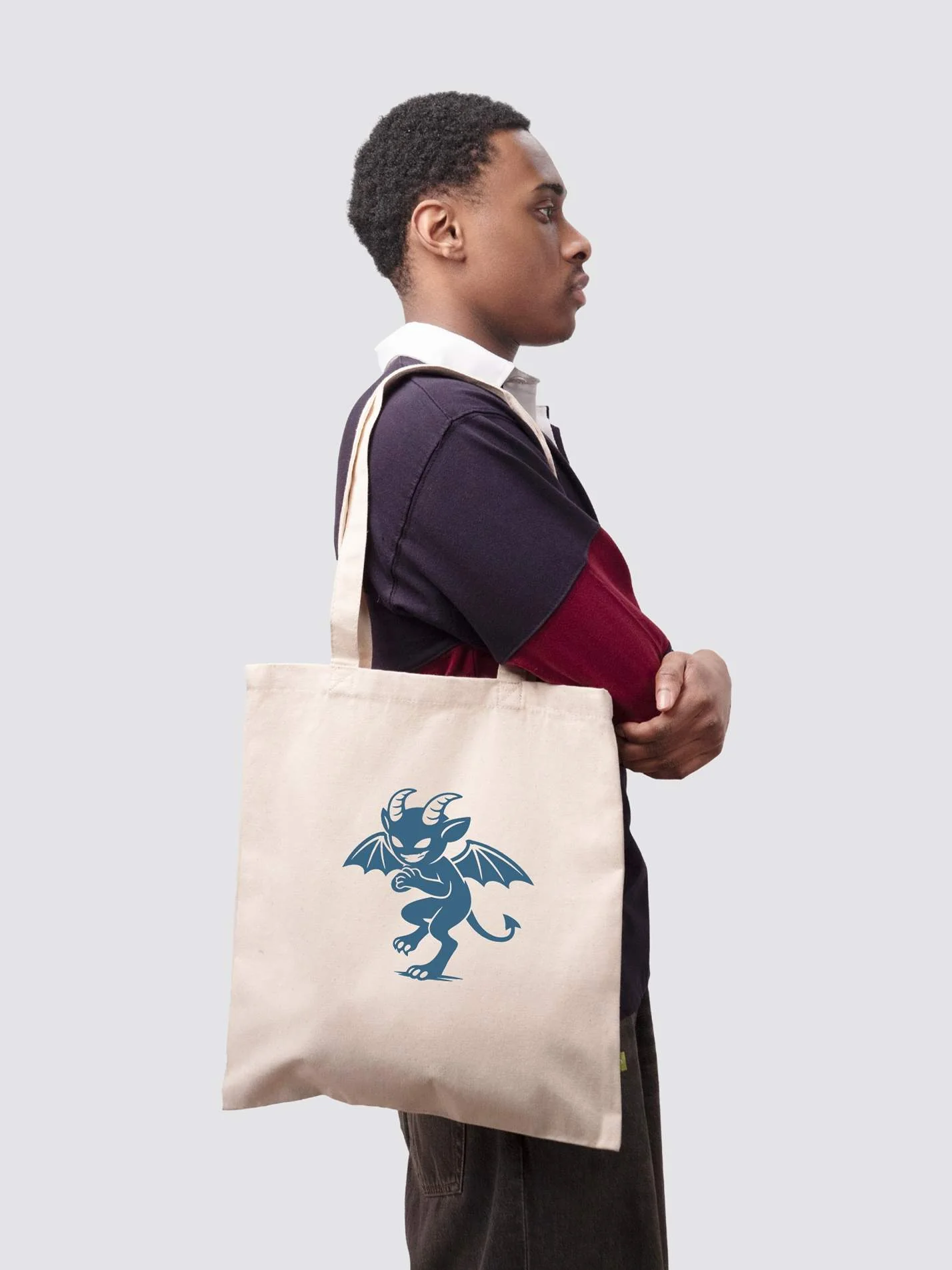 Lincoln College Oxford MCR - The Imp Collection Organic Cotton Printed Tote Bag - Image 2