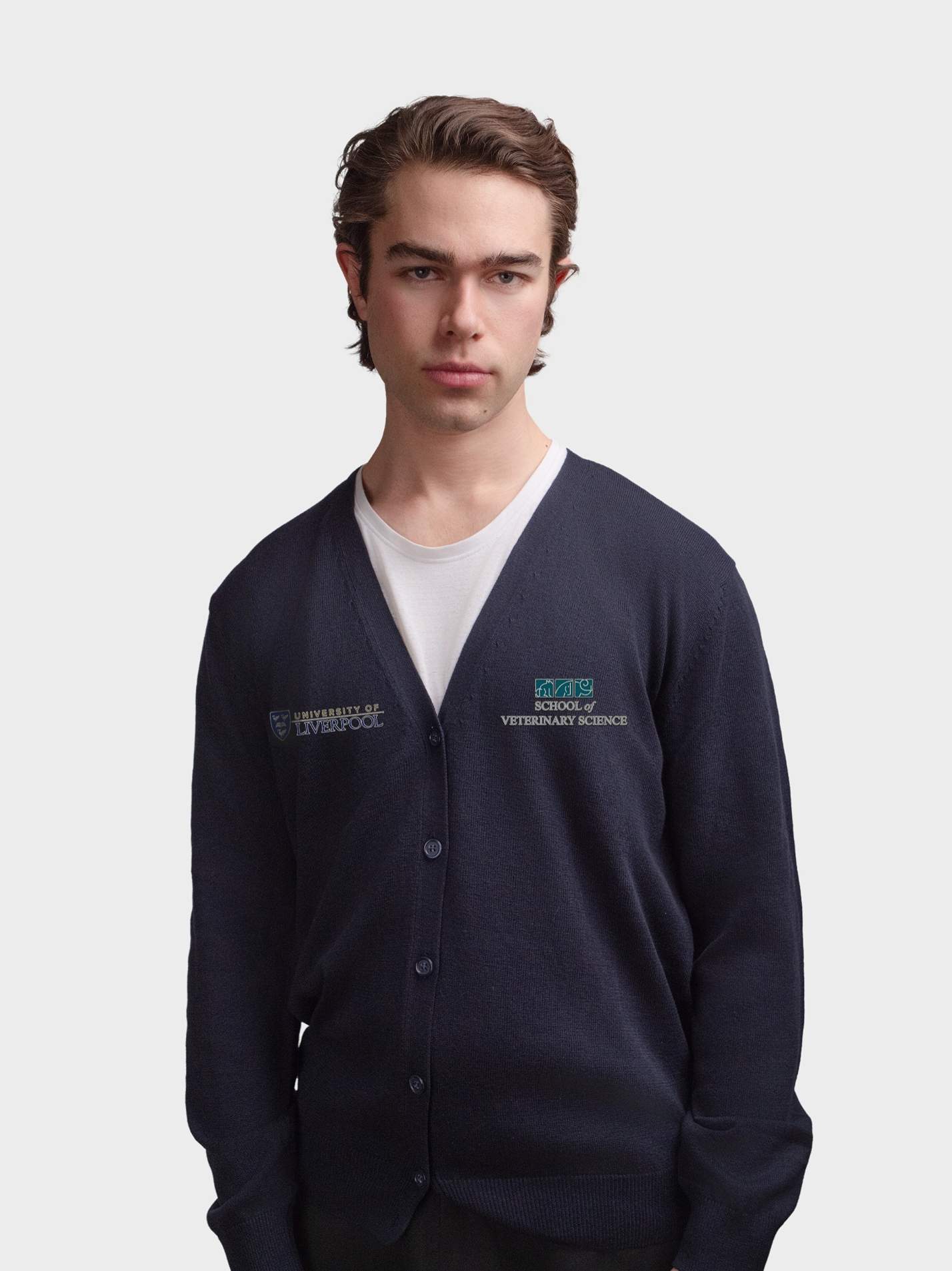 Liverpool Veterinary Society Men's V-Neck Knitted Cardigan - Image 3