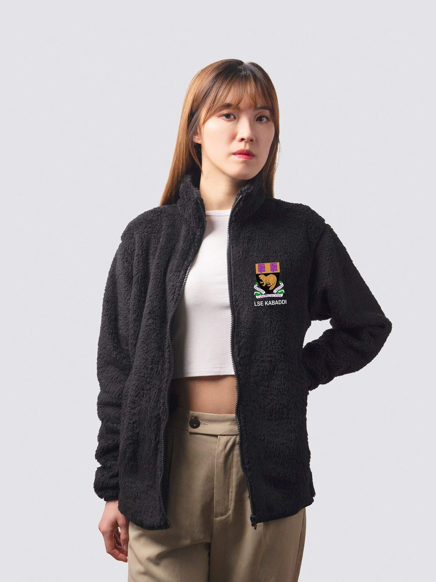 LSE KABADDI Unisex Sherpa Fleece Zipped Jacket