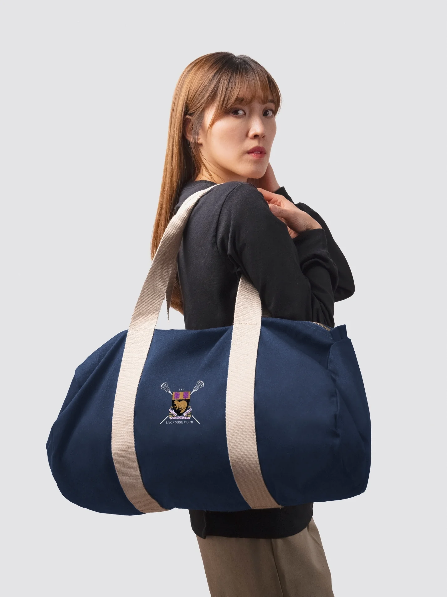 LSE Lacrosse Club Organic Cotton Canvas Barrel Bag - Image 2