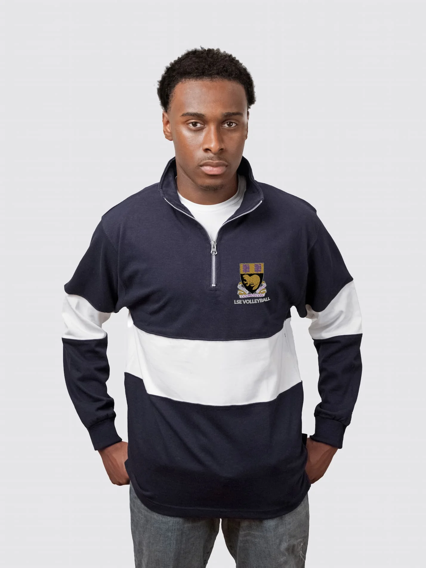 LSE Volleyball Unisex Panelled 1/4 Zip Sweatshirt