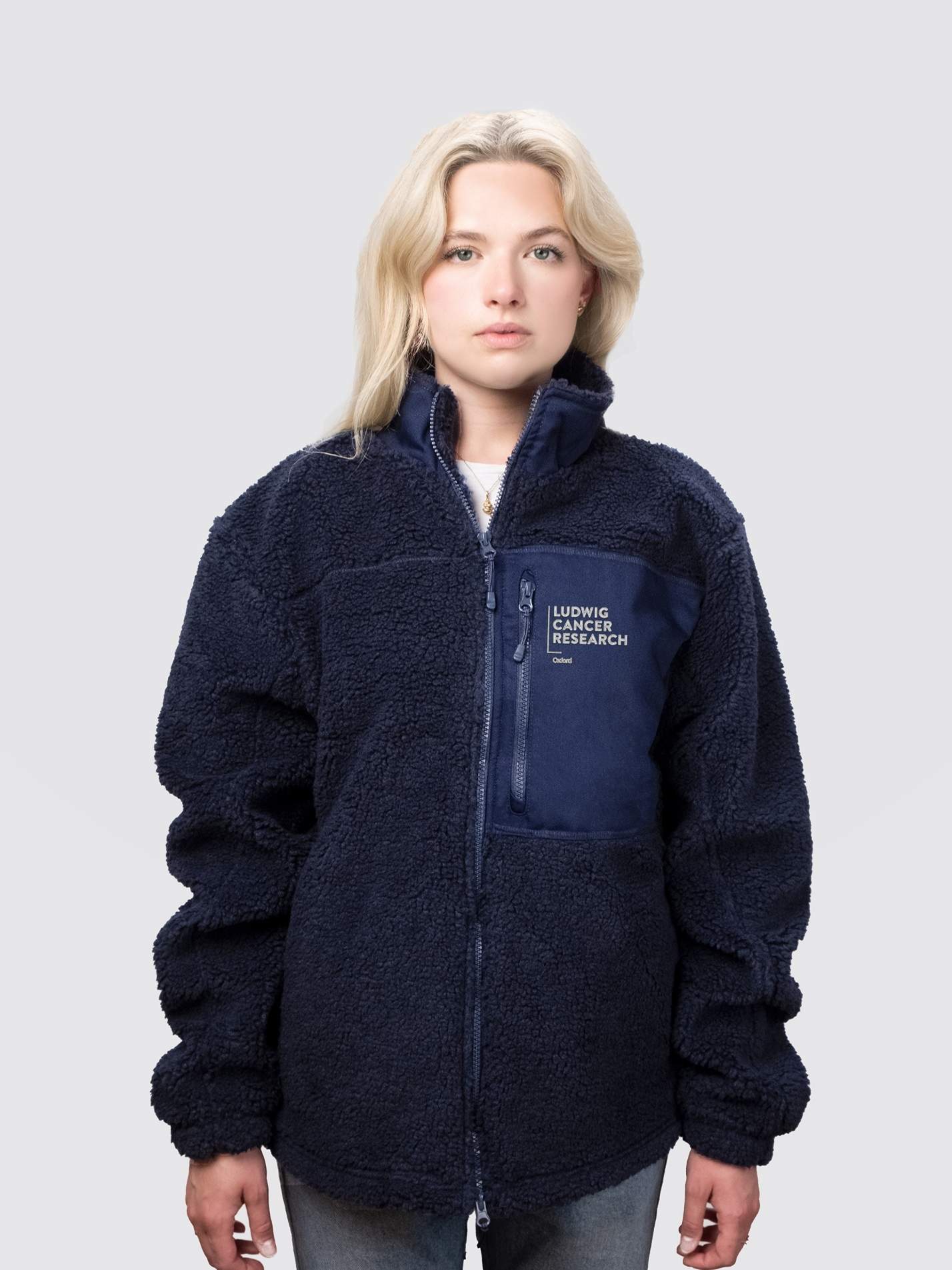 Ludwig Institute Cancer Research | Oxford Branch Unisex Fluffy Sherpa Fleece Jacket - Image 6