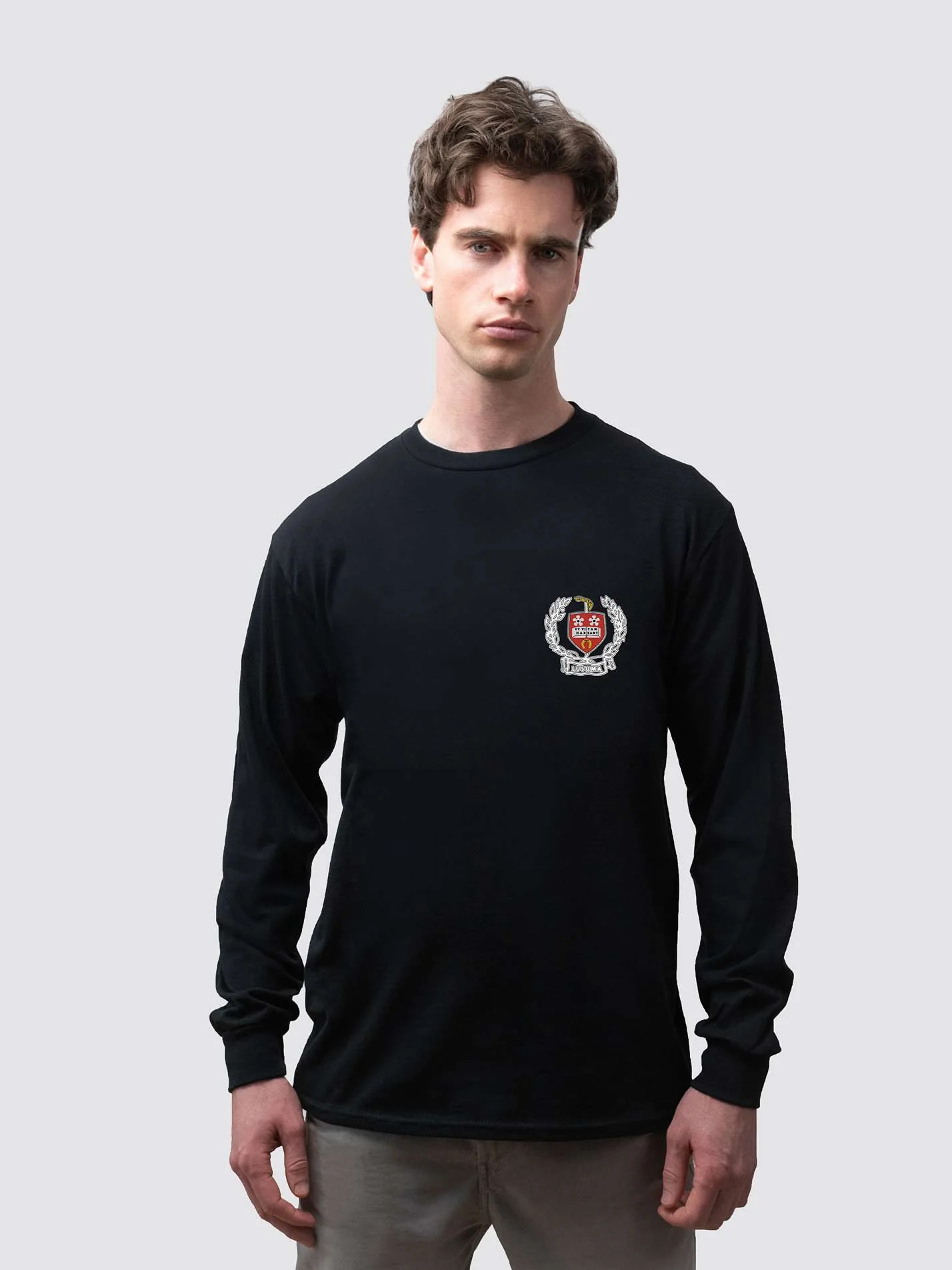 LUSUMA Unisex Cotton Long Sleeve T-Shirt