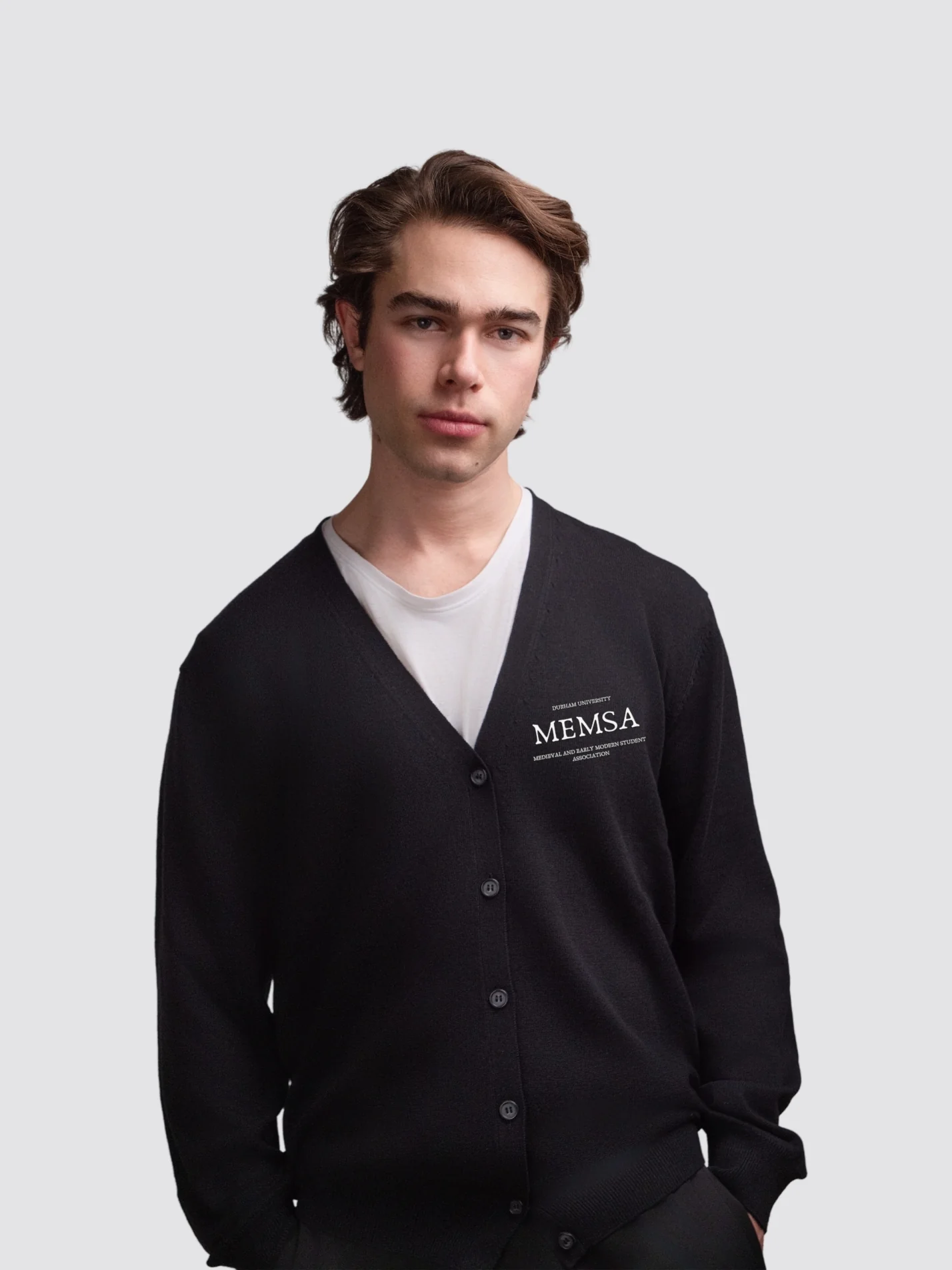 Memsa - Durham University Men's V-Neck Knitted Cardigan