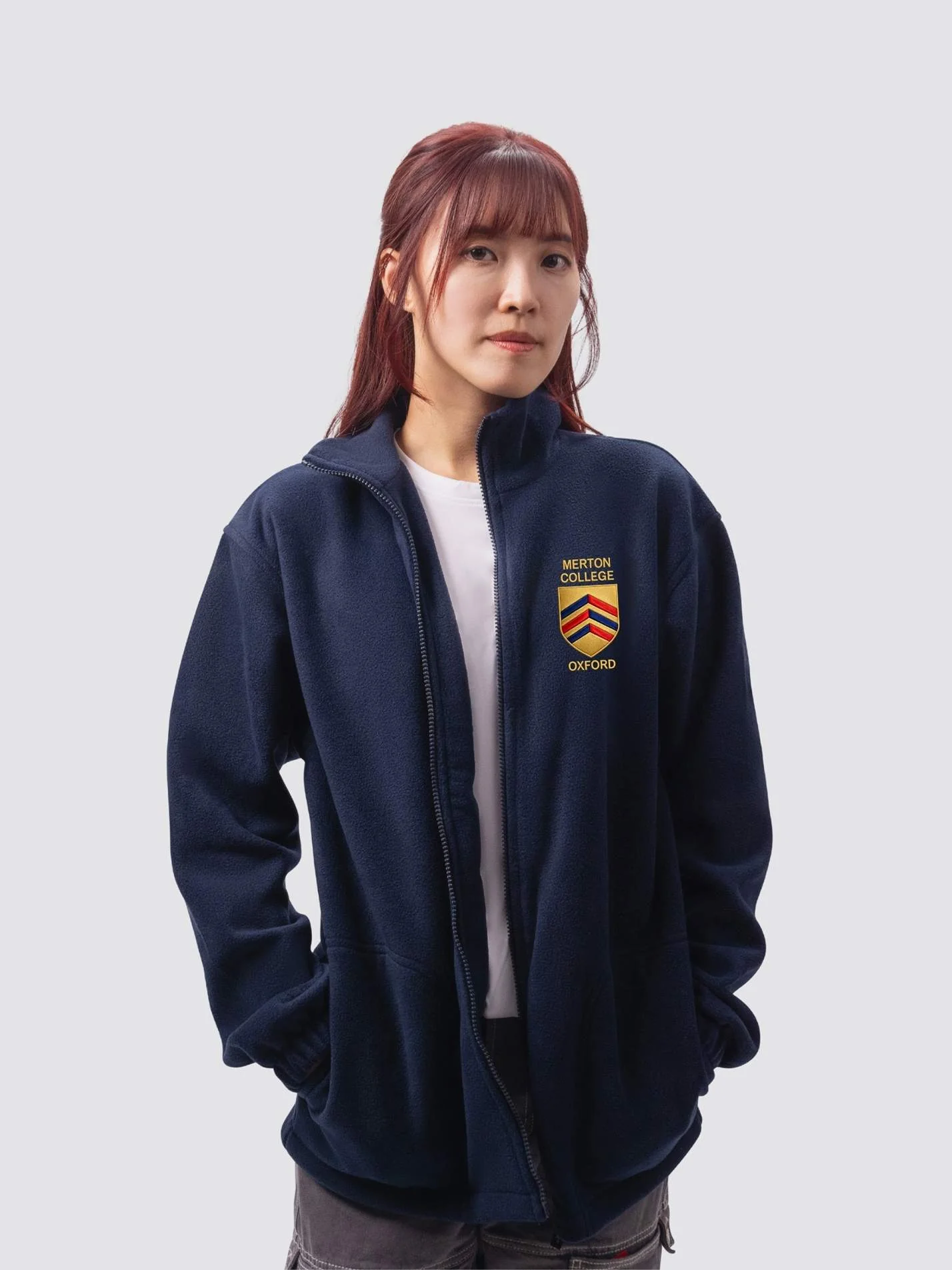 Merton College Oxford MCR Unisex Polar Full Zip Fleece - Image 5