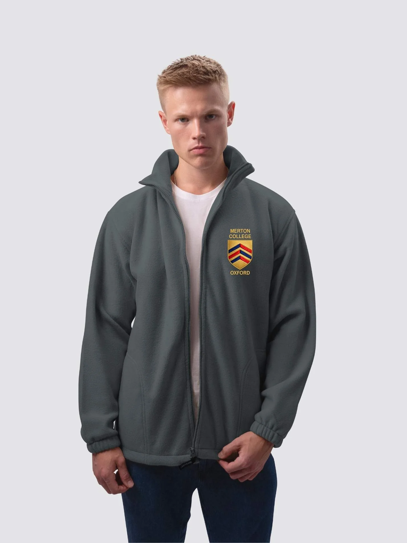 Merton College Oxford MCR Unisex Polar Full Zip Fleece - Image 9