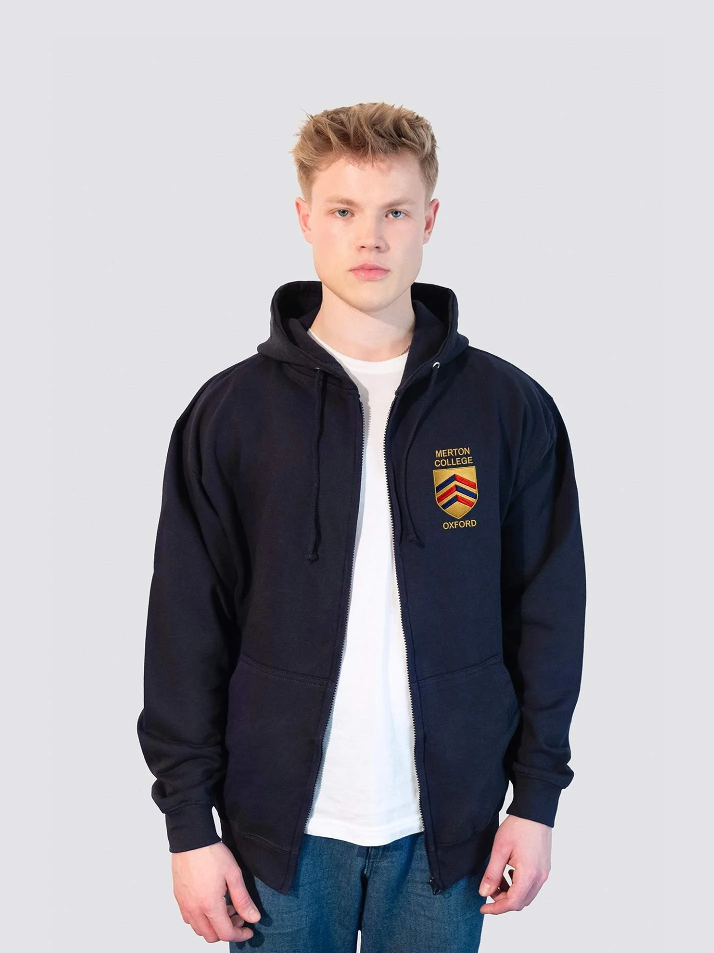 Merton College Oxford MCR Zip-Up Unisex Hoodie - Image 6