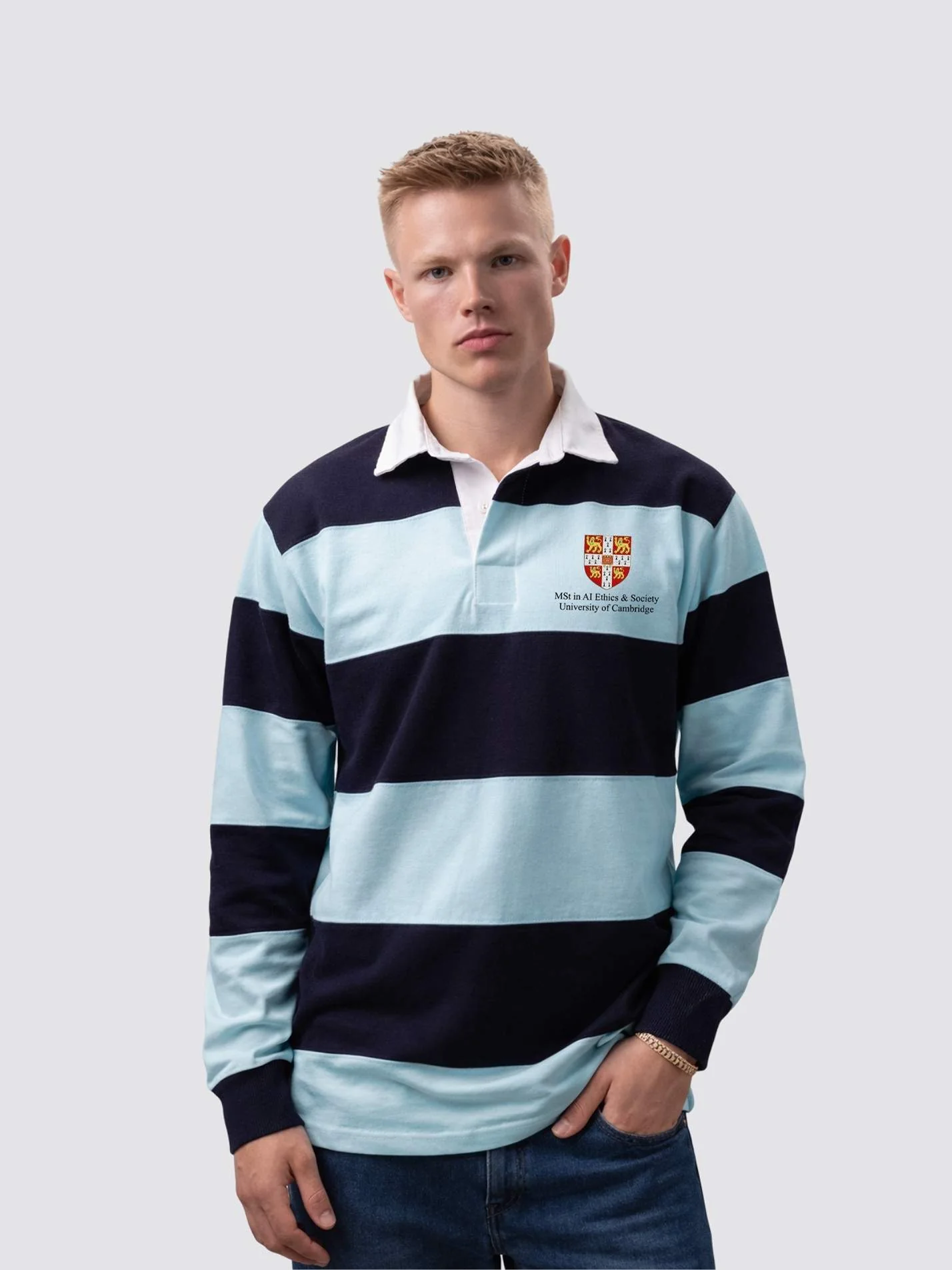 MSt in AI Ethics & Society, Cambridge University Unisex Striped Rugby Shirt - Image 7