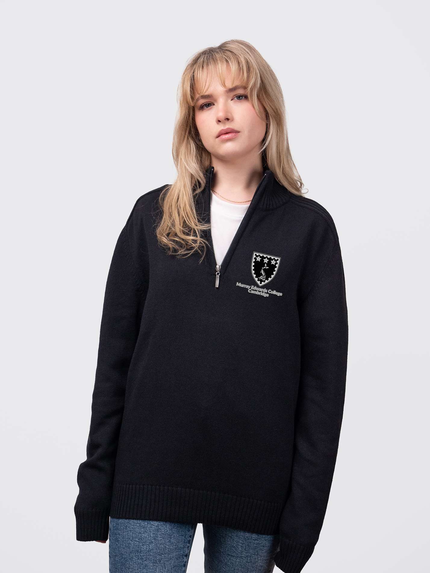 Murray Edwards College Cambridge MCR Sustainable Unisex Zip-Neck Jumper
